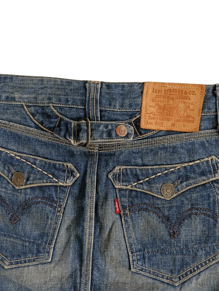 Levi's Vintage Clothing Levi Strauss & Co Denim Skirt Buckle Back Size 31" - 4 Thumbnail