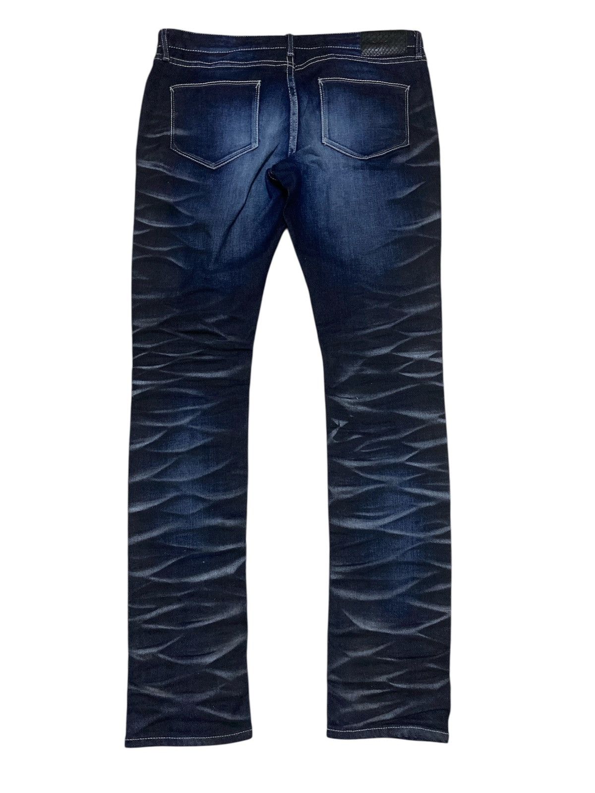 GOSTAR DE FUGA Fuga stripes washed indigo denim like le grande bleu Size US 34 / EU 50 - 4 Thumbnail