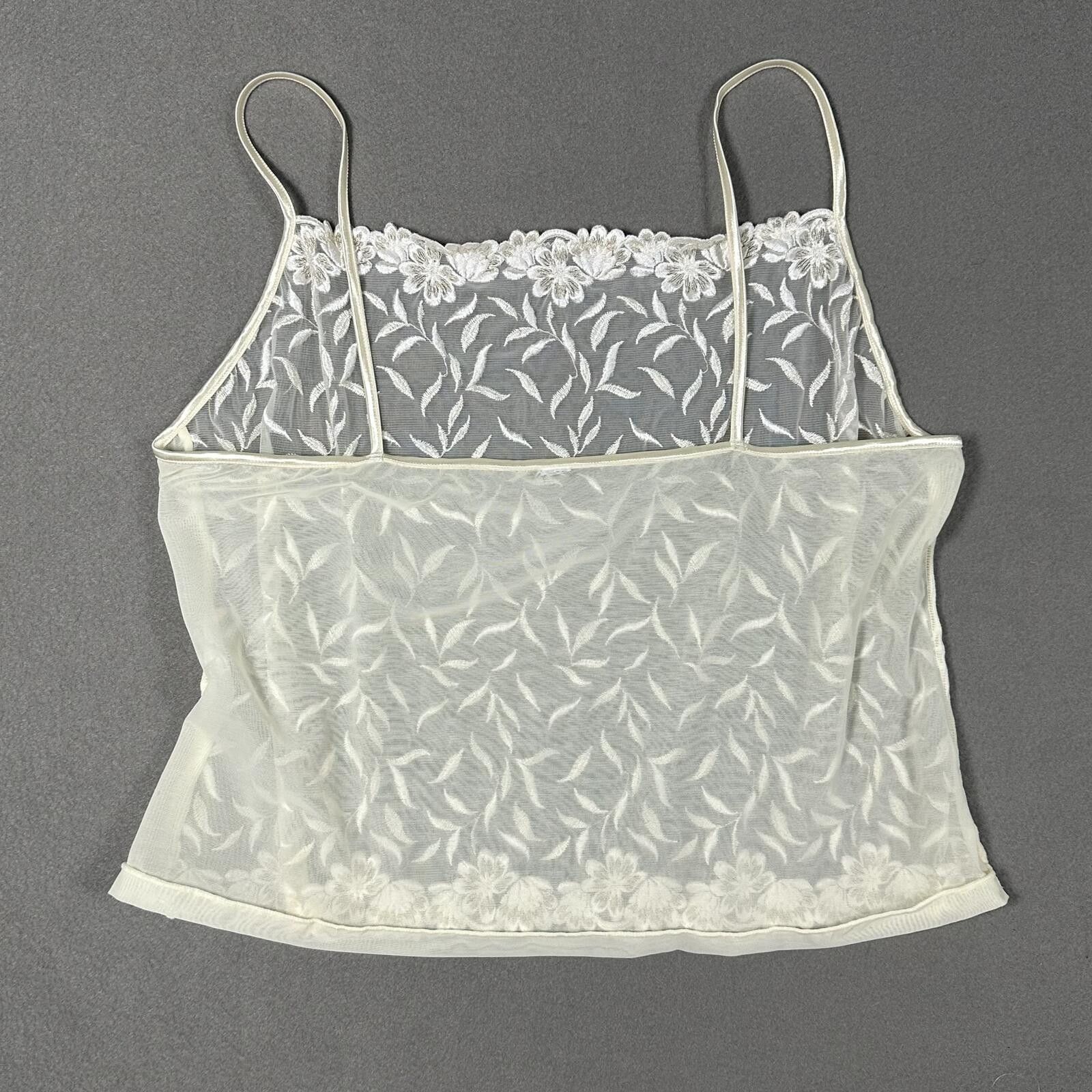Other Women’s Tank Top Ivory Sheer Lace Vintage Size XL / US 12-14 / IT 48-50 - 2 Thumbnail