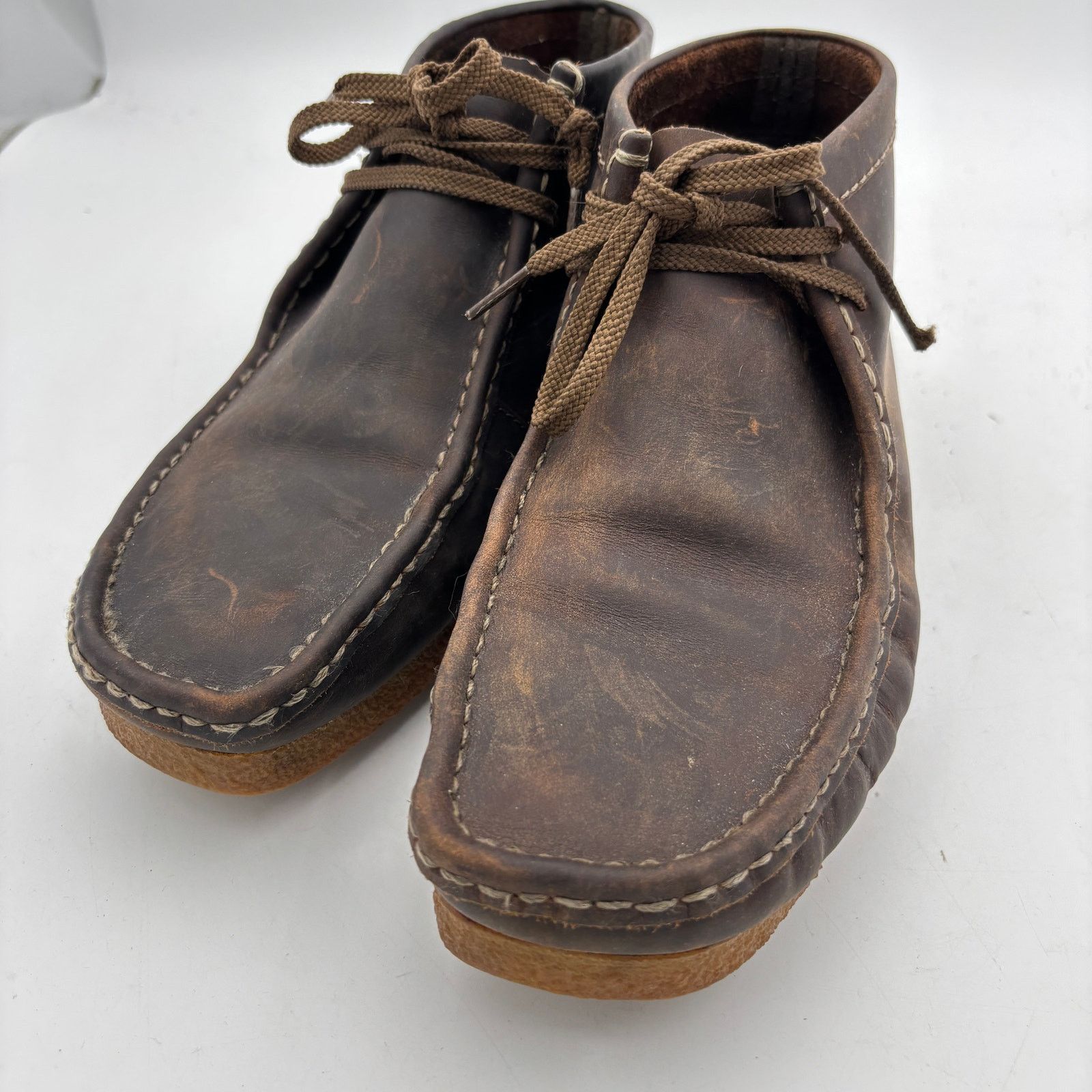 Clarks Clarks Shacre Boots Men's 10.5M Brown Leather Chukka Boots Size US 10.5 / EU 43-44 - 10 Thumbnail