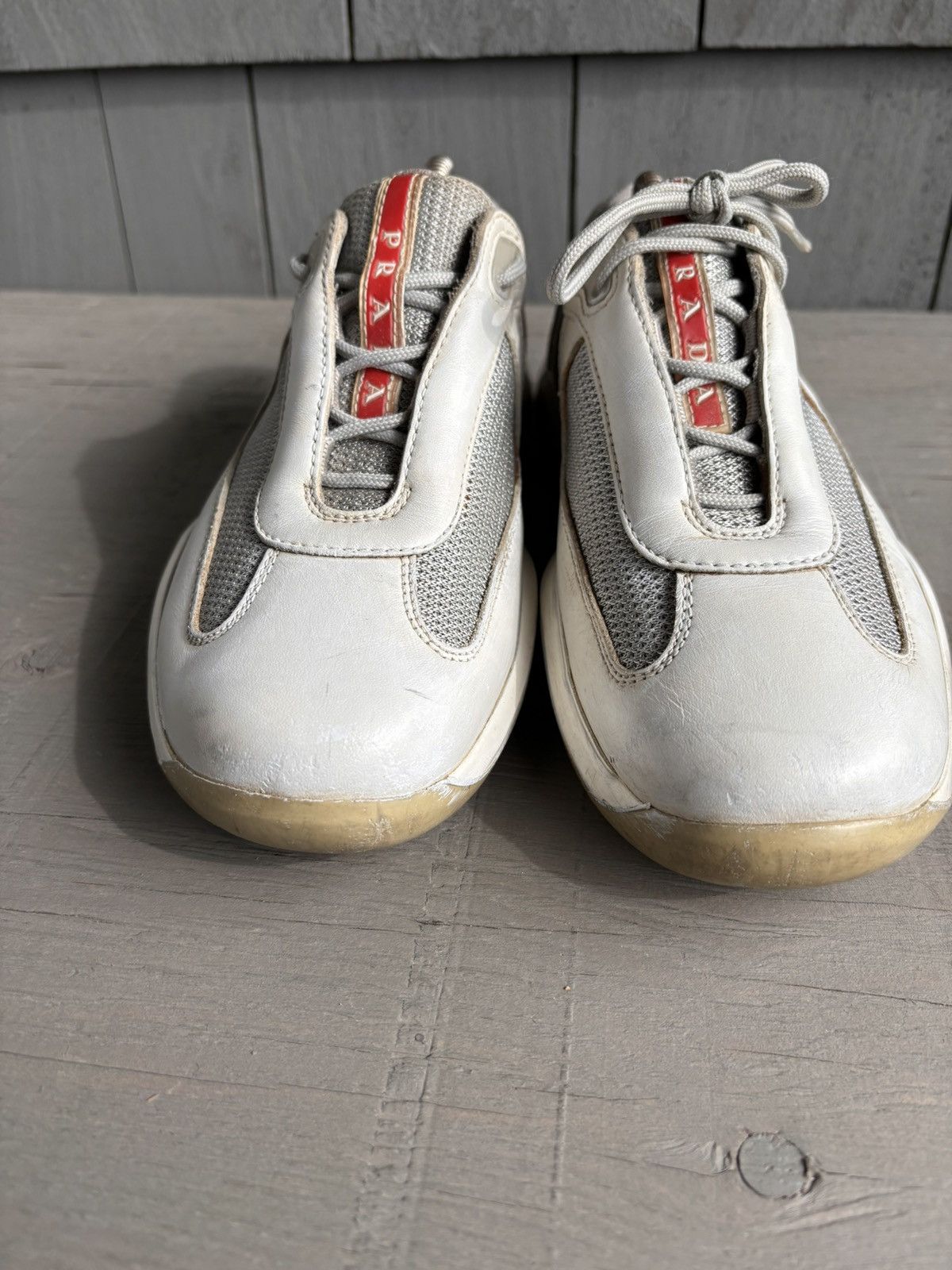 Prada × Vintage Vintage Prada Americas Cup Sneakers 3163 Linea Rossa Size US 6.5 / IT 36.5 - 11 Thumbnail