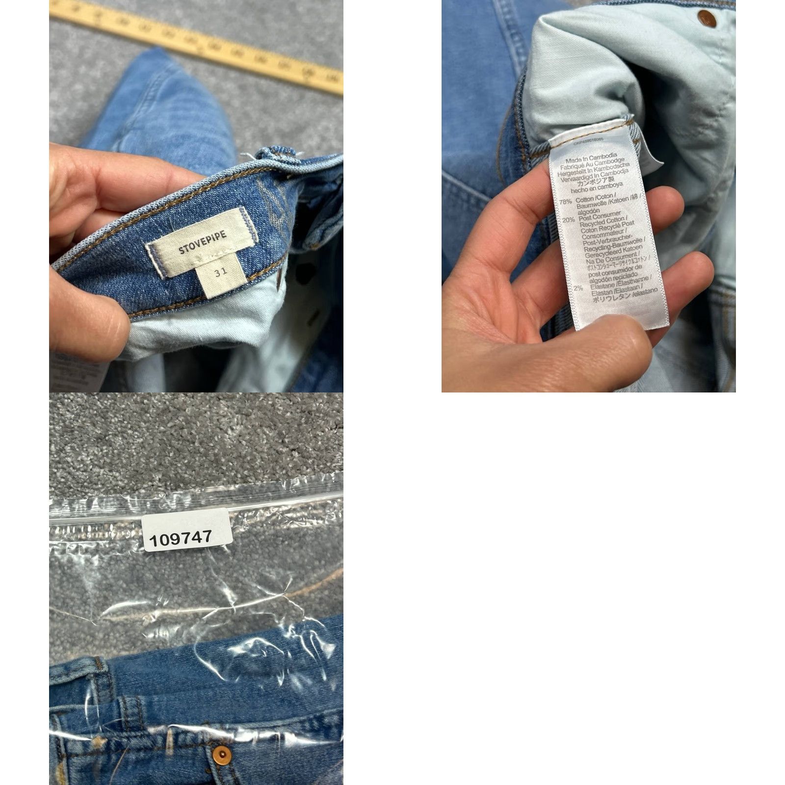 Madewell Madewell Stovepipe Jeans Women 31 Blue Denim Cropped High Rise 32x26 Jeans Size 24" / US 00 / IT 34 - 8 Thumbnail