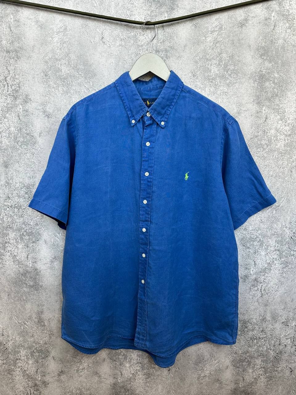 Ralph Lauren Ralph Lauren 100% Linen Shirt Button Up Blue Button Down SS Size US XL / EU 56 / 4 - 1 Thumbnail