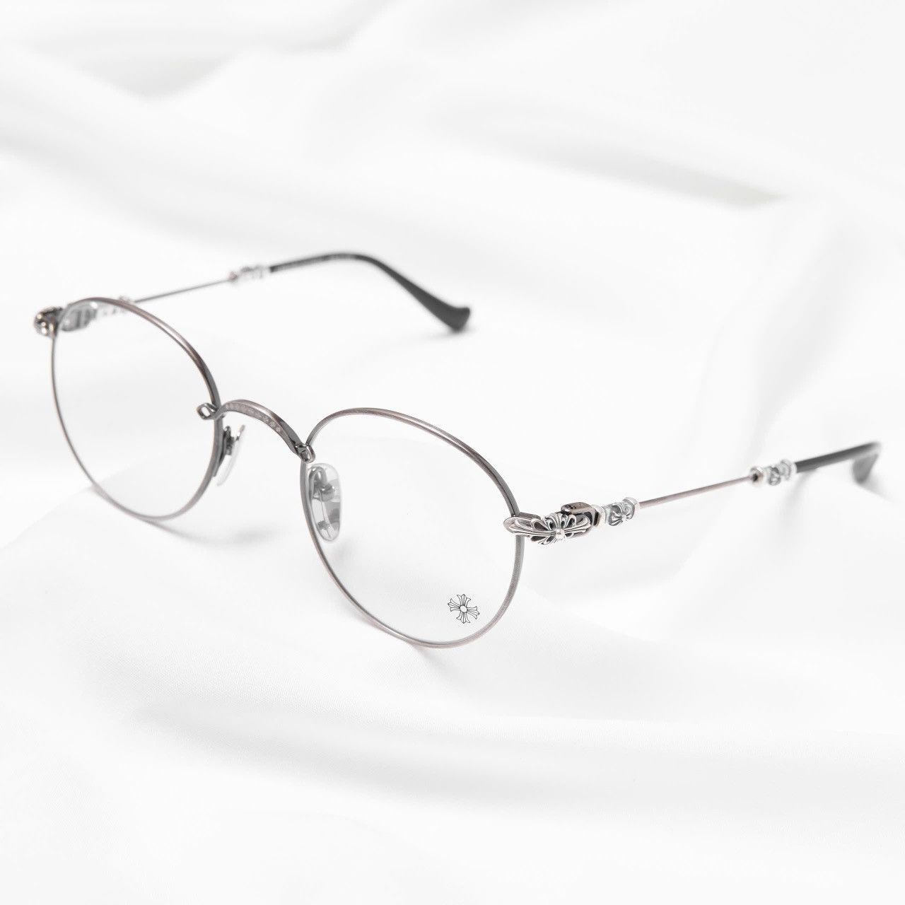 Chrome Hearts CHROME HEARTS BUBBA-A ANTIQUE SILVER - BLACK PLASTIC GLASSES Size ONE SIZE - 2 Thumbnail