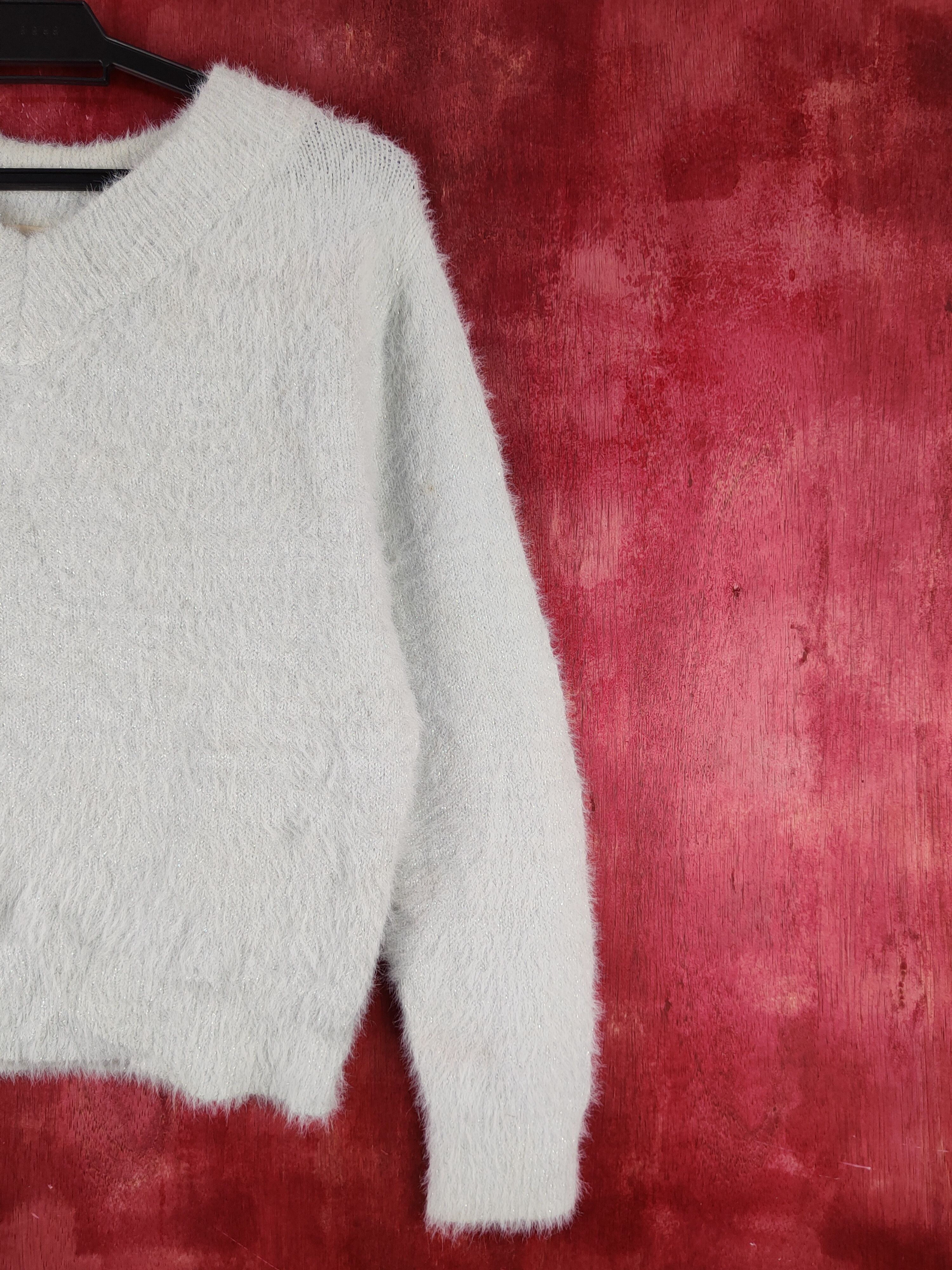 Vintage Majestic Lagon Green Shag Shaggy Fur Mohair Knitwear #S2084 Size S / US 4 / IT 40 - 5 Thumbnail