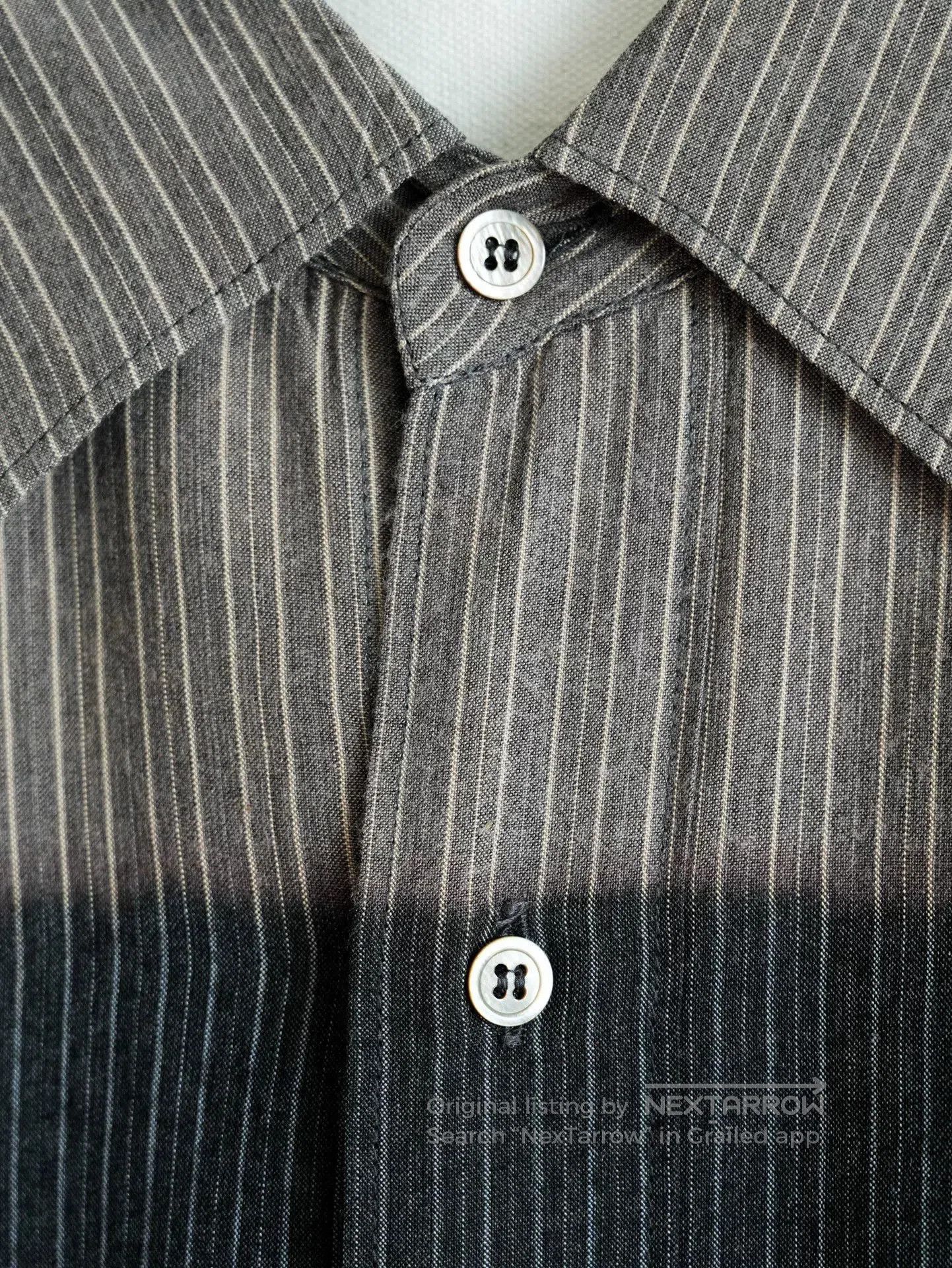 Yohji Yamamoto Yohji Yamamoto 96AW Stripe Faded Shirt. Size US M / EU 48-50 / 2 - 5 Thumbnail