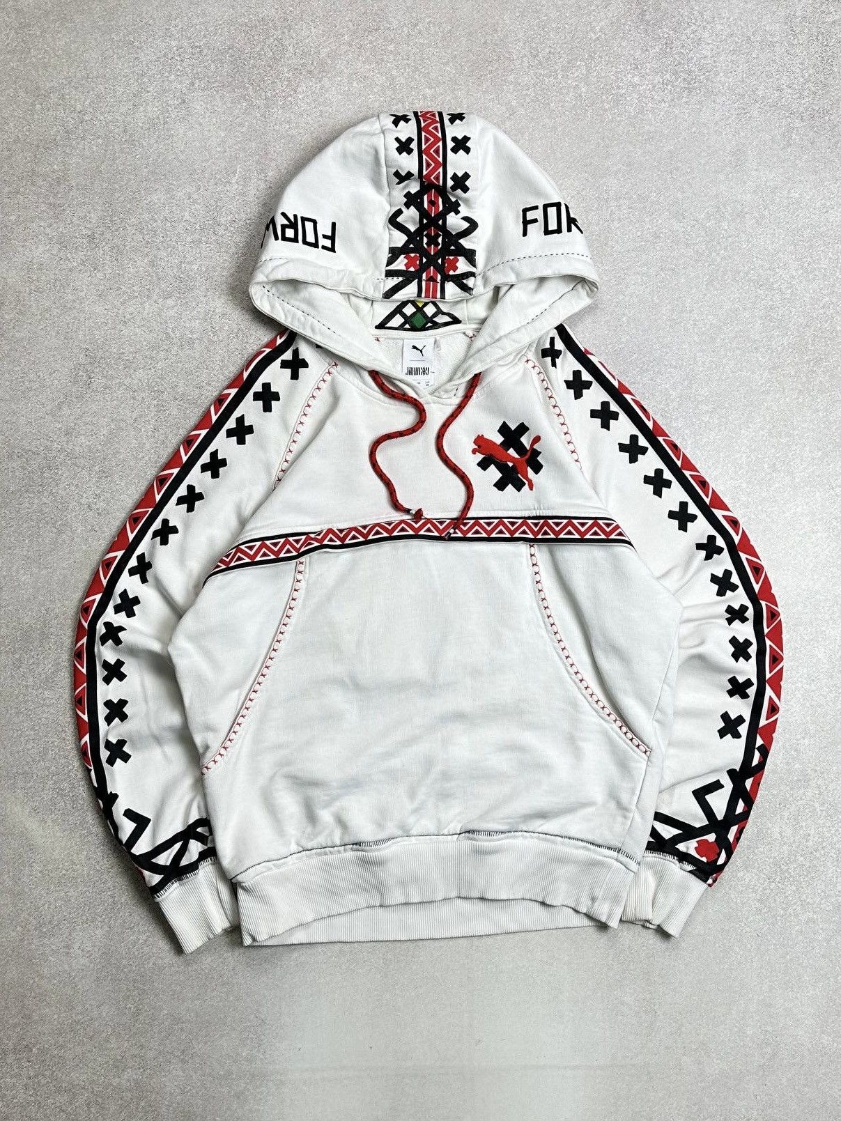 Puma Puma x Jahnkoy Y2K Grunge Hoodie Rare XS Size US XS / EU 42 / 0 - 3 Thumbnail