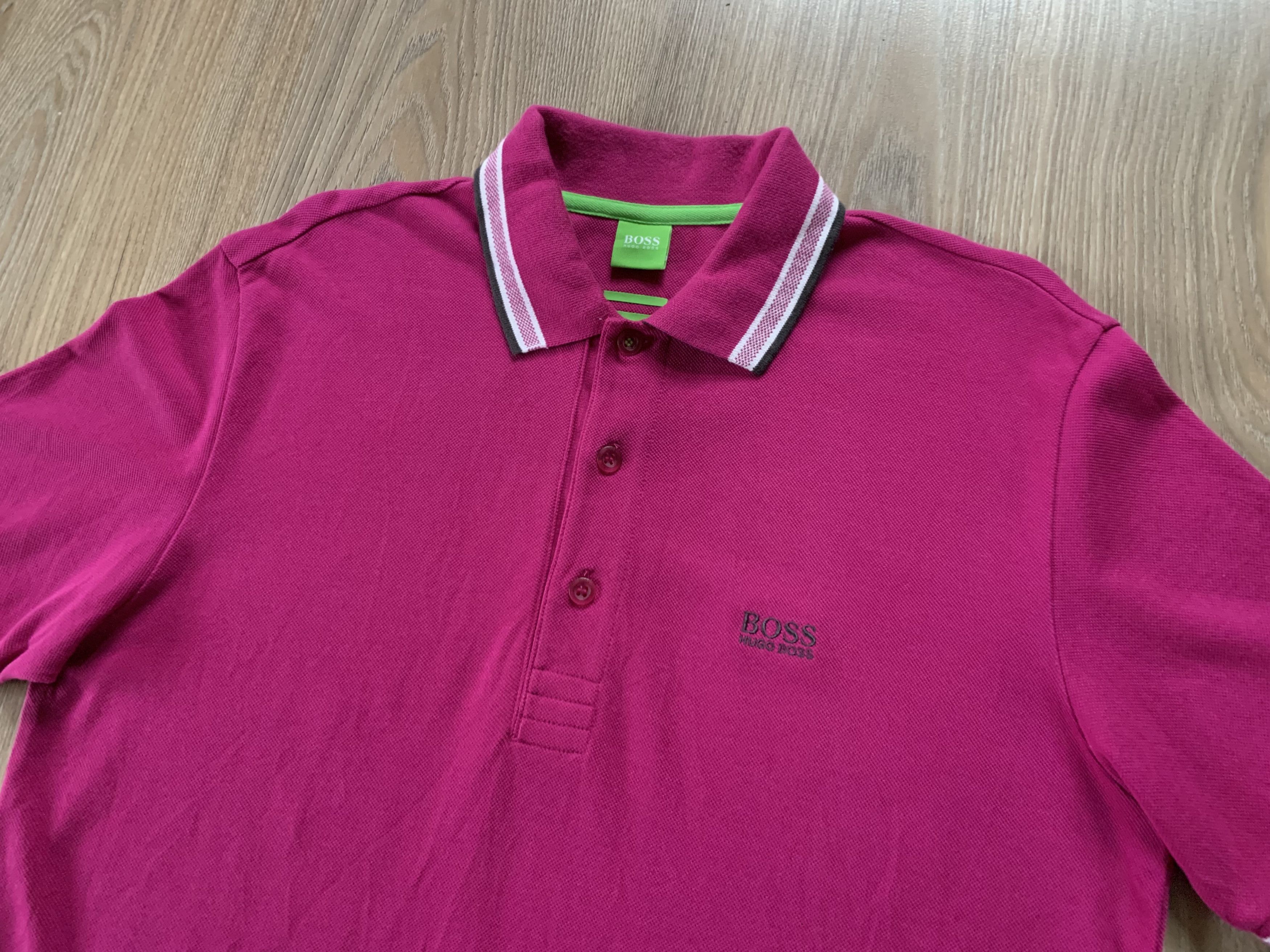 Hugo Boss Hugo Boss Modern Fit Cotton Mens Pink Polo Size US S / EU 44-46 / 1 - 4 Thumbnail