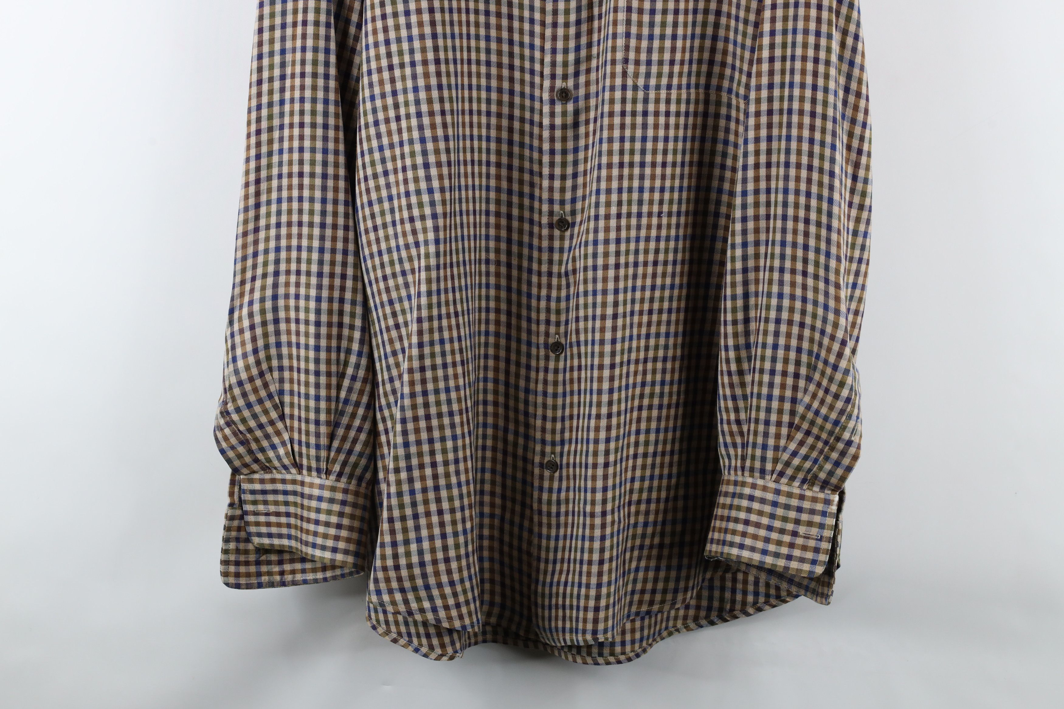 Orvis × Vintage Vintage Orvis Rainbow Plaid Silk Wool Collared Button Shirt Size US XL / EU 56 / 4 - 3 Thumbnail