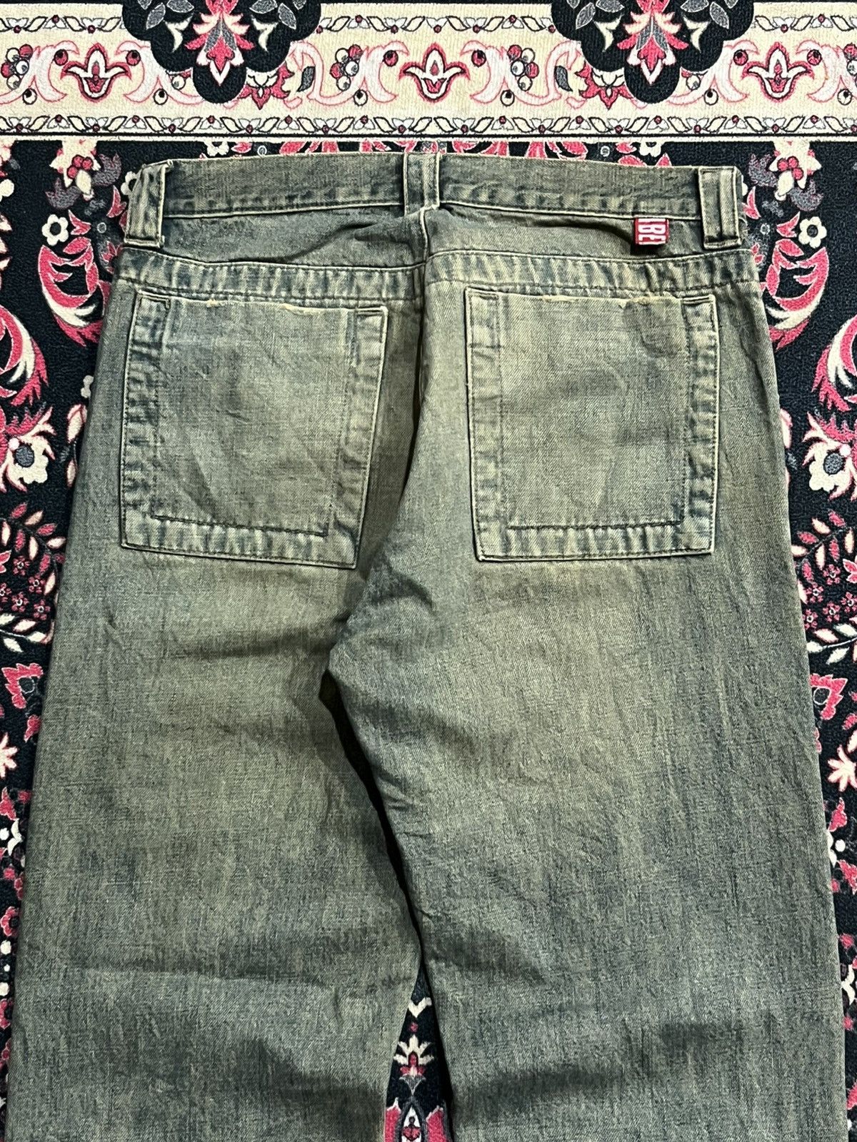 Acne Studios Acne Studio Style Mosh Green Frayed Leg Straight Cut Jeans Size US 31 - 8 Thumbnail