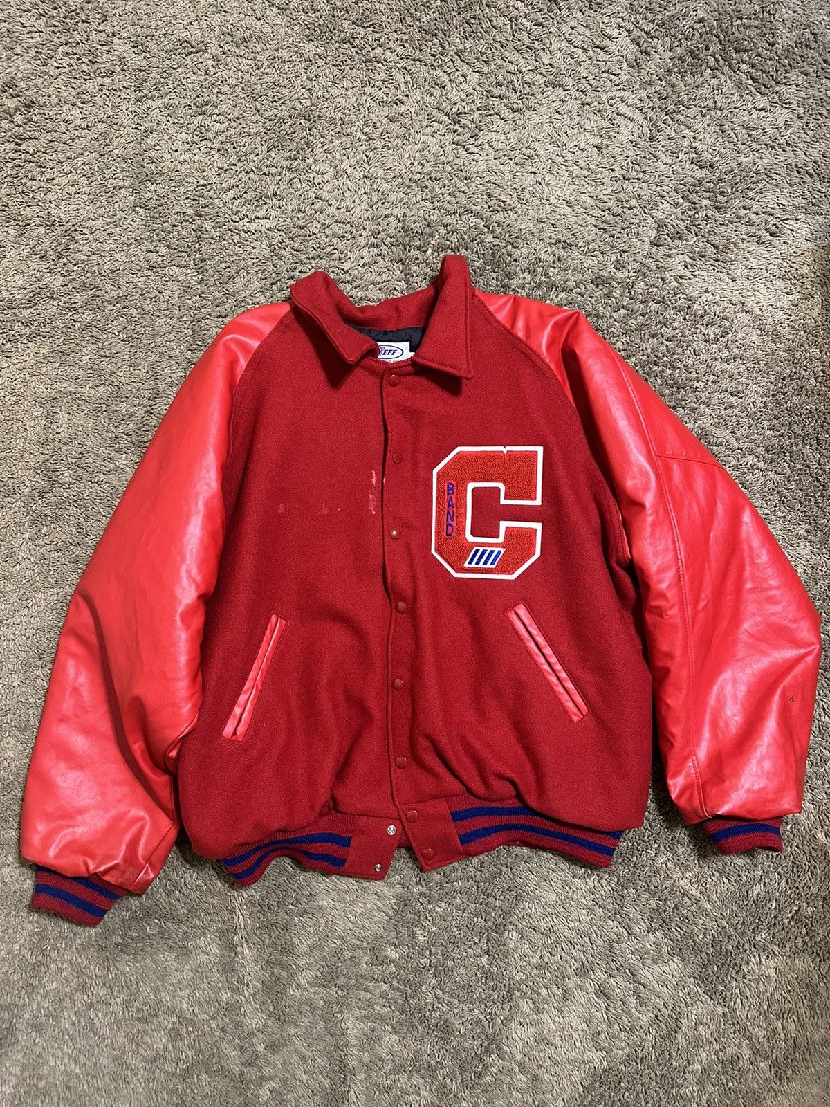 Vintage Letterman Jacket “C Band” Jacket 90s size 3XL