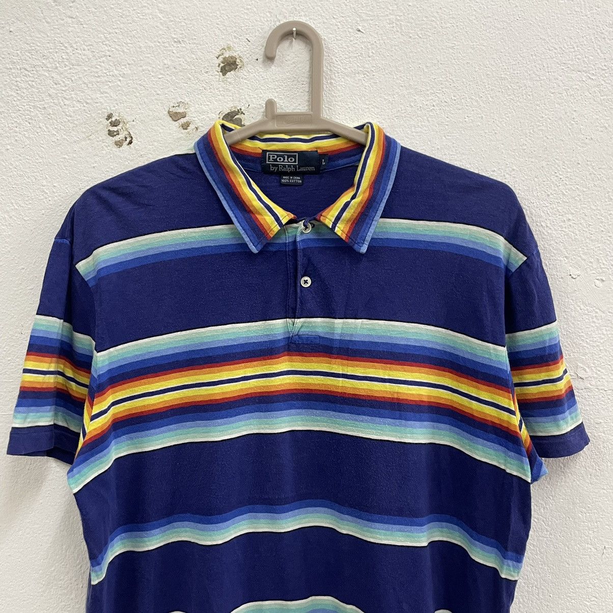 Polo Ralph Lauren × Ralph Lauren × Vintage 🔥Polo Ralph Lauren Small Pony Striped Hawaii Polos Shirts Size US L / EU 52-54 / 3 - 3 Thumbnail