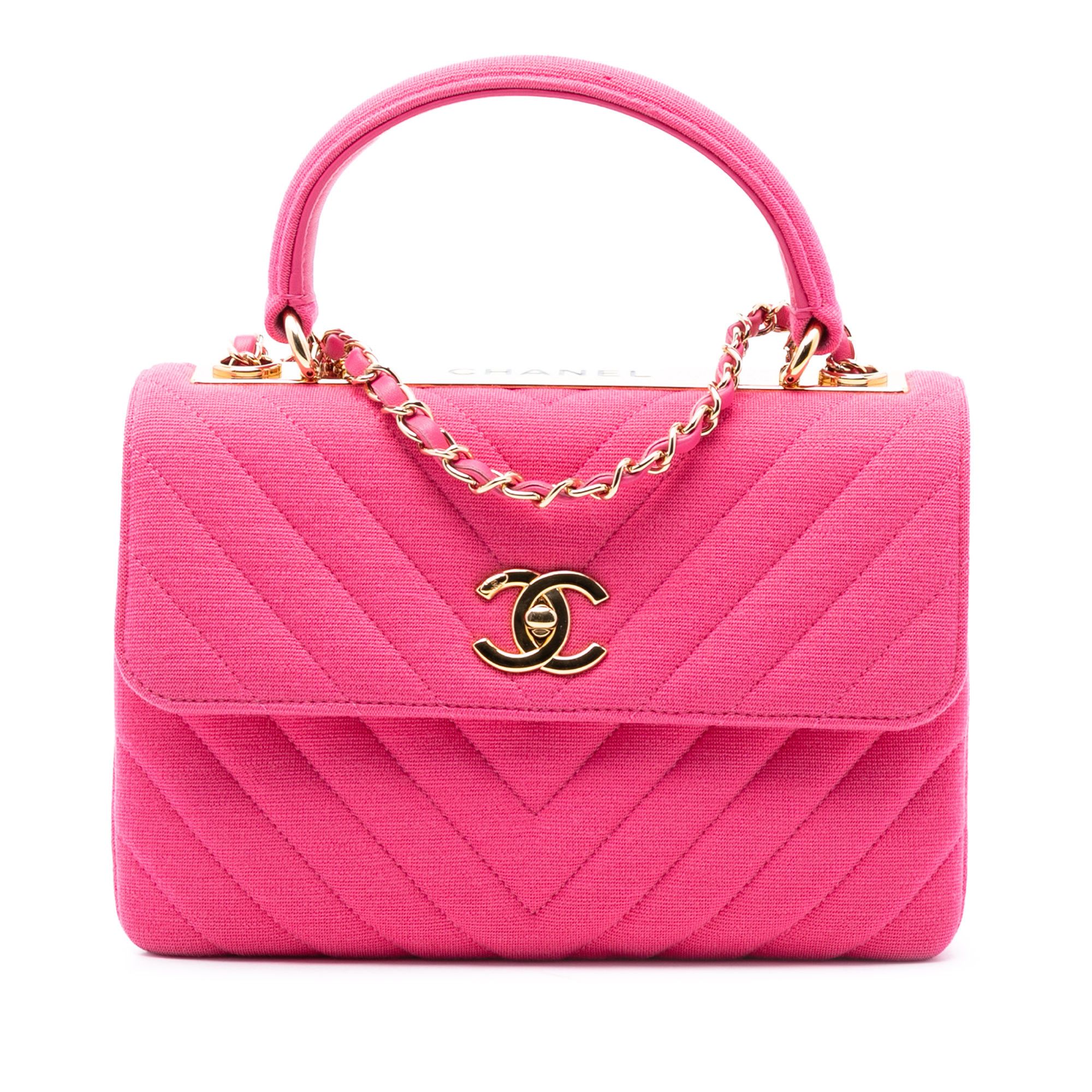 Chanel Chanel Small Chevron Jersey Trendy CC Top Handle Flap Size ONE SIZE - 1 Thumbnail