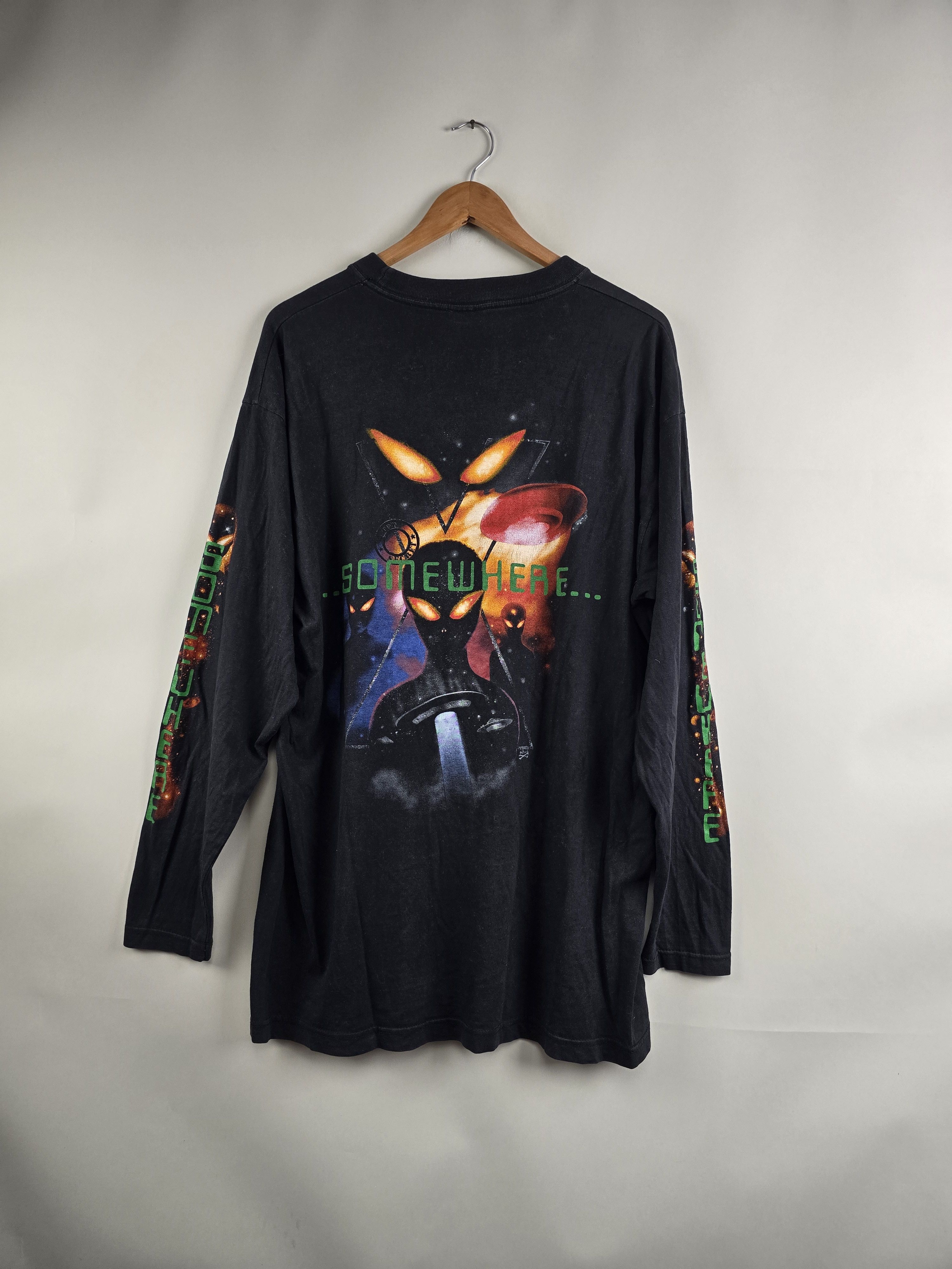 Alien Workshop × Vintage 90s Alien UFO Long Sleeve XL 23.5" 32" Size US XL / EU 56 / 4 - 5 Thumbnail