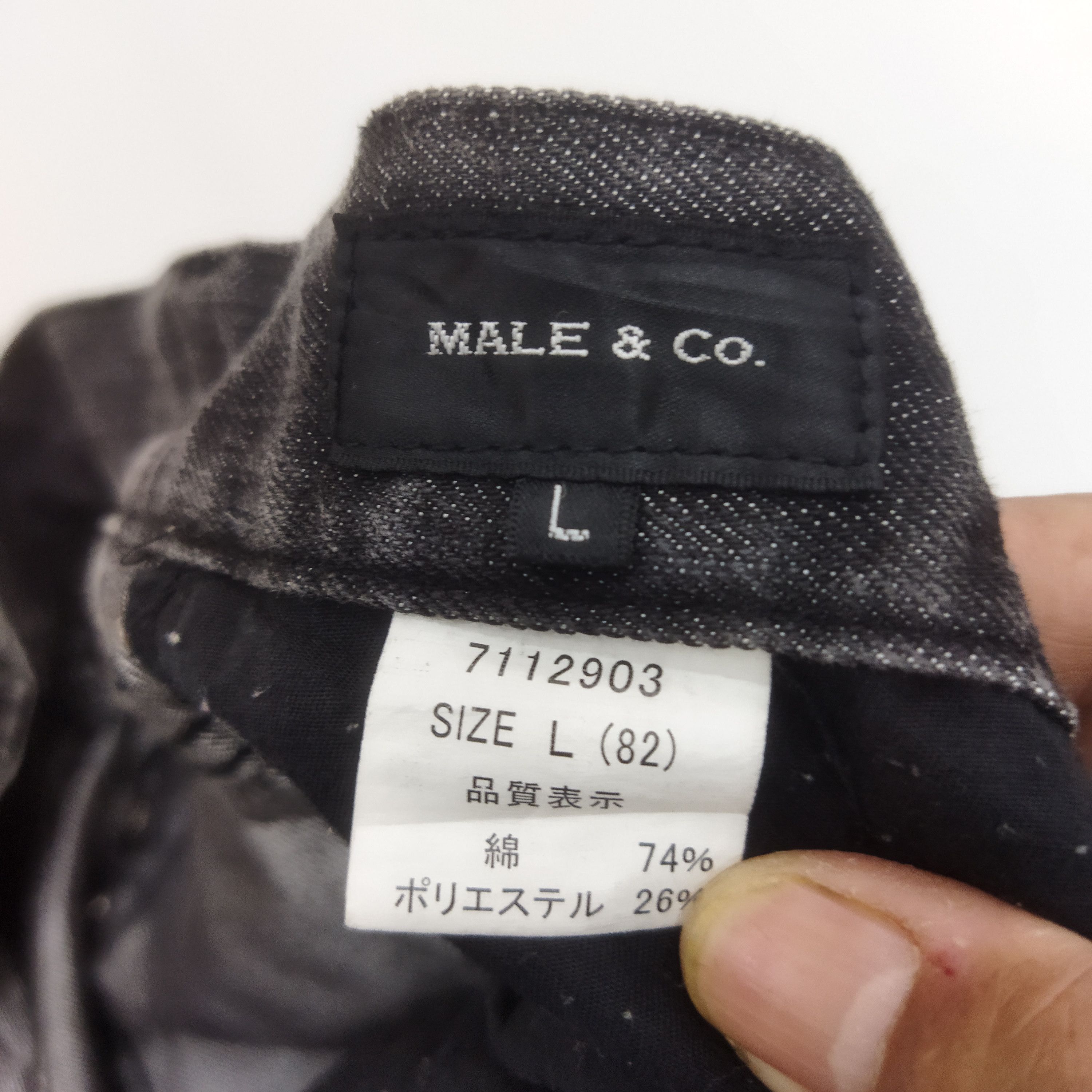 Japanese Brand MALE & CO BLACK JEANS PANTS Size US 32 / EU 48 - 7 Thumbnail