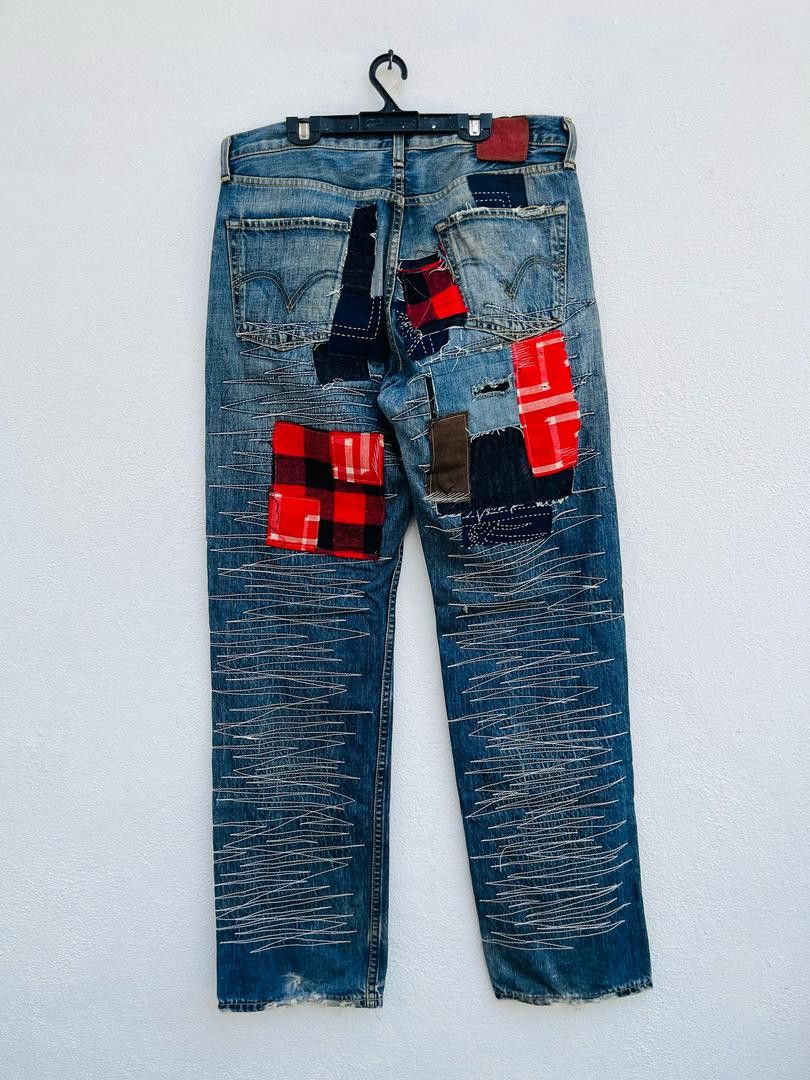 Japanese Brand × Vintage Vintage Levis Patchwork Japanese Designer Fashion Style Size US 33 - 2 Thumbnail