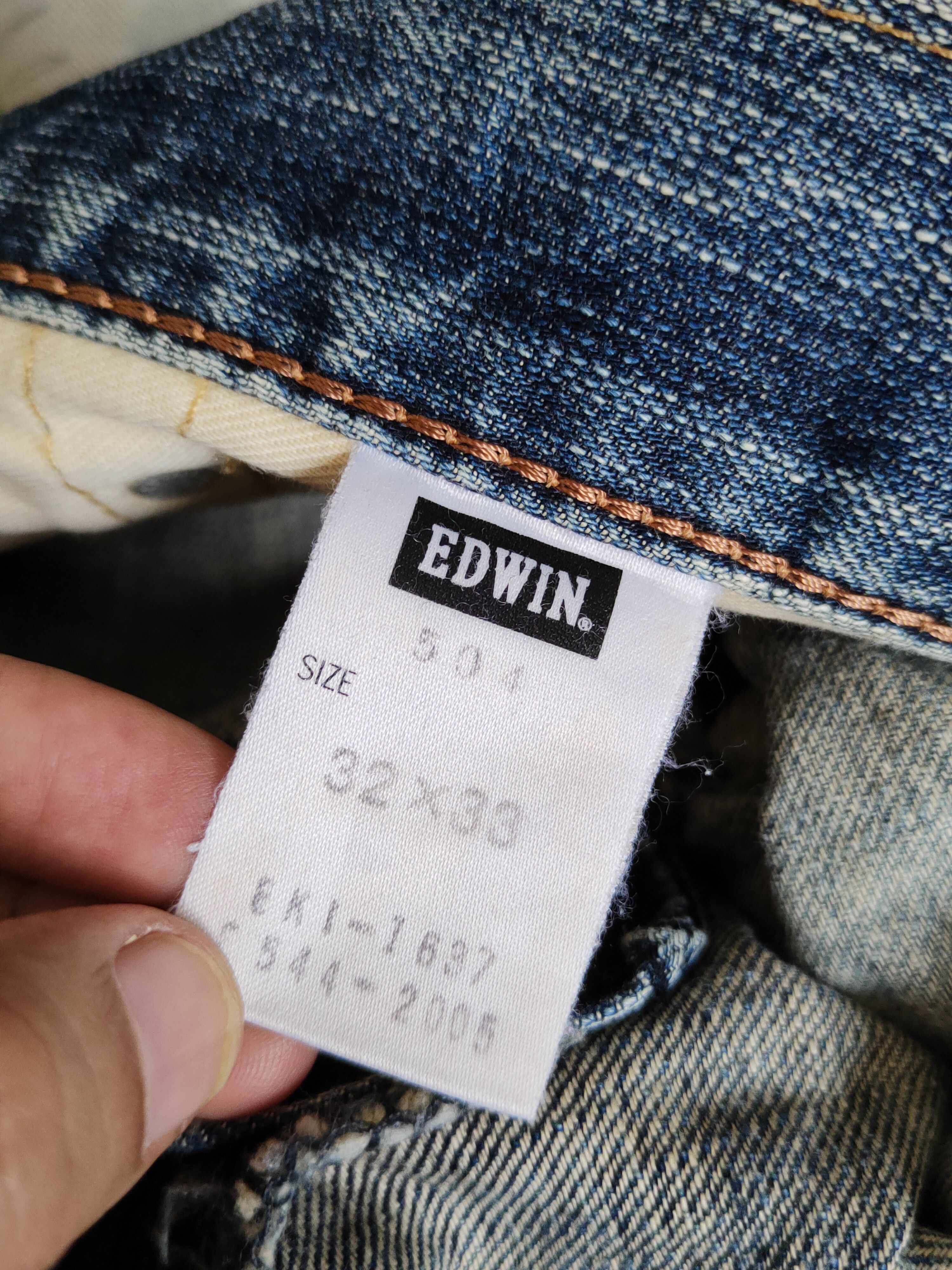 Edwin Edwin Dark Blue Faded Distressed Ripped Jeans #S2243 Size US 32 / EU 48 - 17 Thumbnail