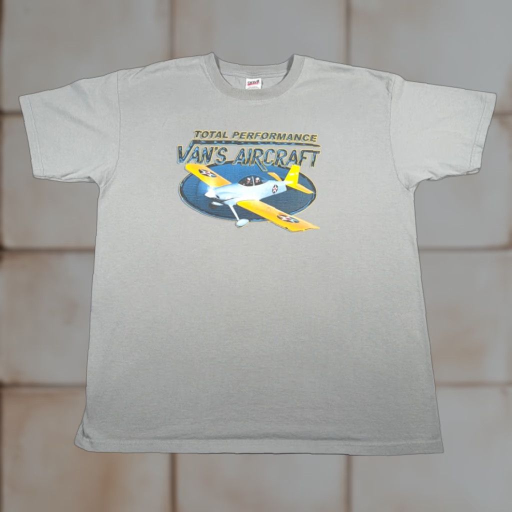 Anvil VINTAGE Vans Aircraft Shirt XL Mens Gray Airplane Aviation Pilot Y2K Size US XL / EU 56 / 4 - 1 Thumbnail