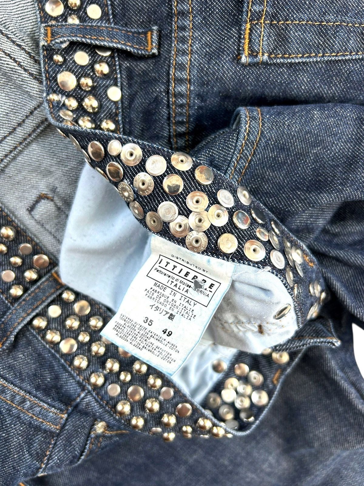 Versace Vintage Y2K Versace Jeans Couture denim studded pants rare Size 34" / US 12 / IT 48 - 5 Thumbnail
