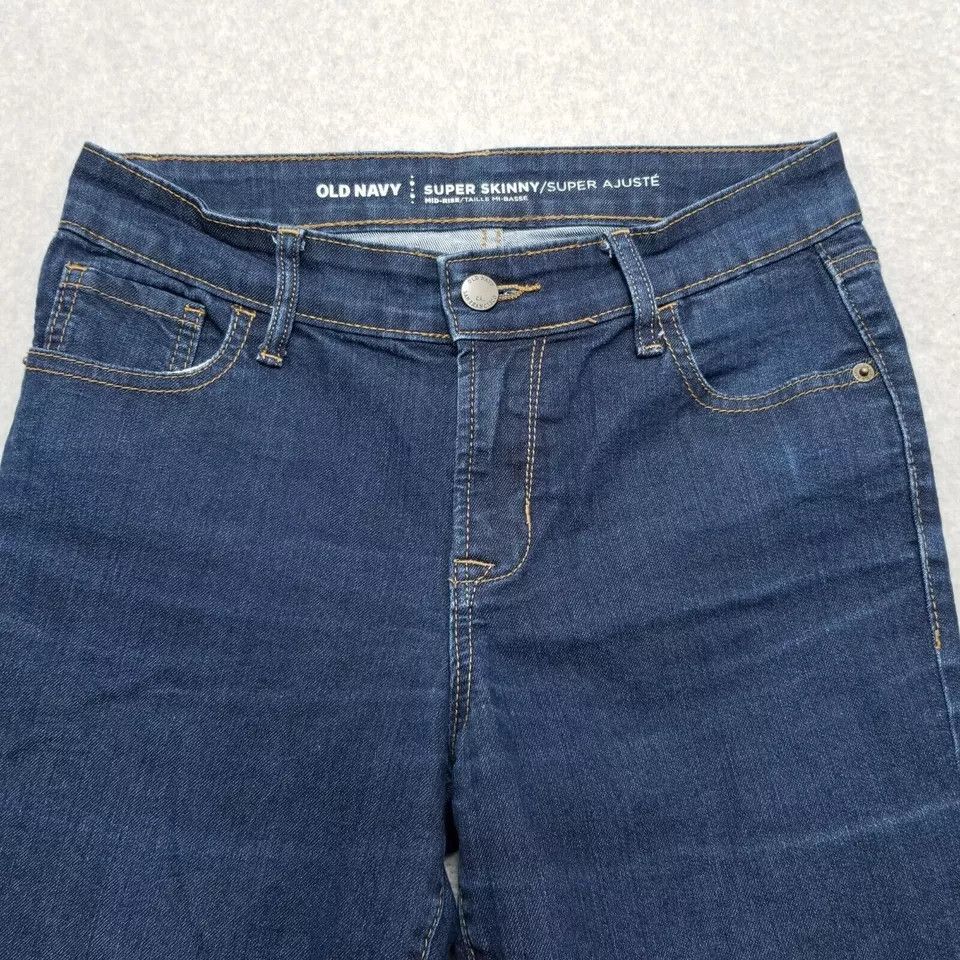 Old Navy Old Navy Jeans Womens 2 Blue Denim Skinny Mid Rise Size 26" / US 2 / IT 38 - 6 Thumbnail