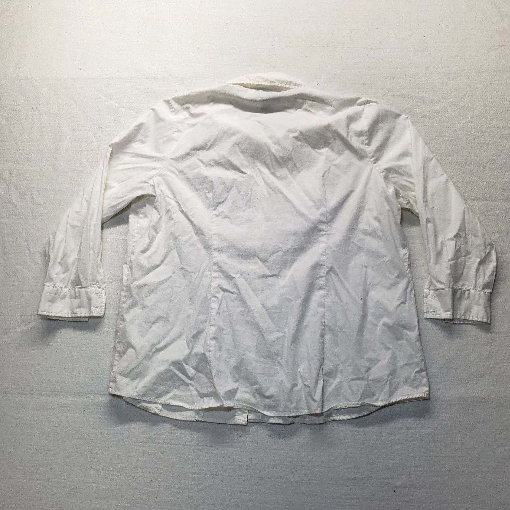 Vintage Dialogue Shirt Solid White Button-Up Women's Plus Size 2X Vintage 1 Size XXL / US 16-18 / IT 52-54 - 7 Thumbnail