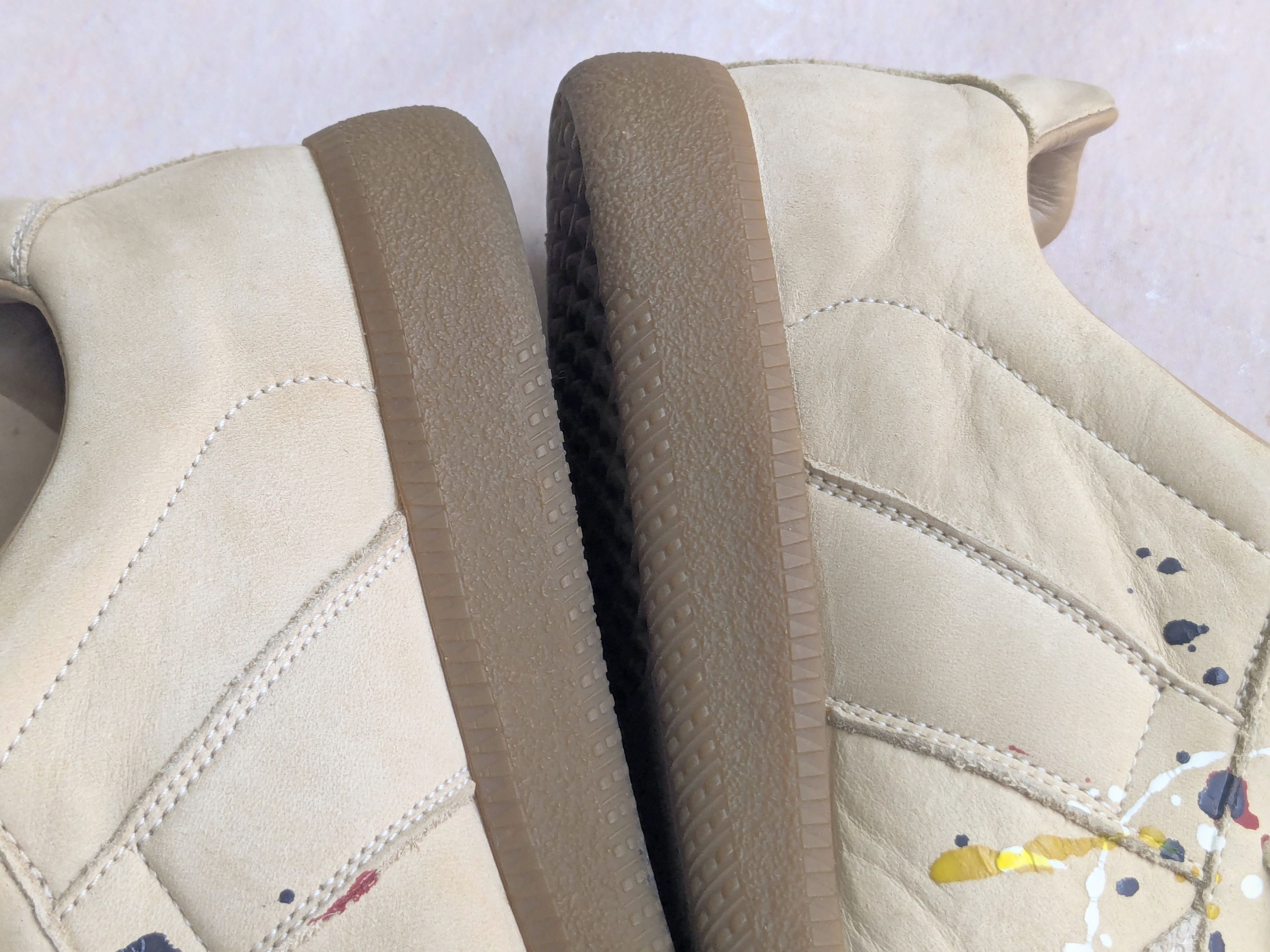 Maison Margiela Maison Margiela GAT Replica Beige Paint 7 40 Suede Leather Size US 7 / EU 40 - 10 Thumbnail