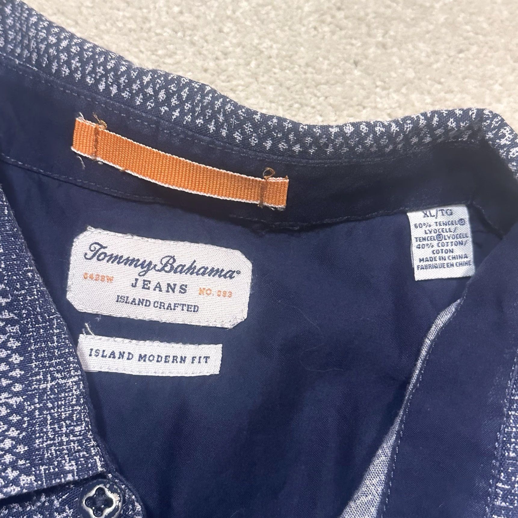 Tommy Bahama Tommy Bahama Button-Up Shirt Mens XL Blue Island Modern Fit Shirt Clothing Beach Size US XL / EU 56 / 4 - 5 Thumbnail