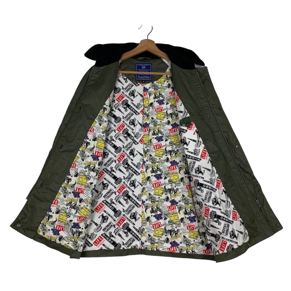 Japan Rags PURPLE & YELLOW Life Style Green Army Jacket #0526-C24 Size US M / EU 48-50 / 2 - 9 Thumbnail