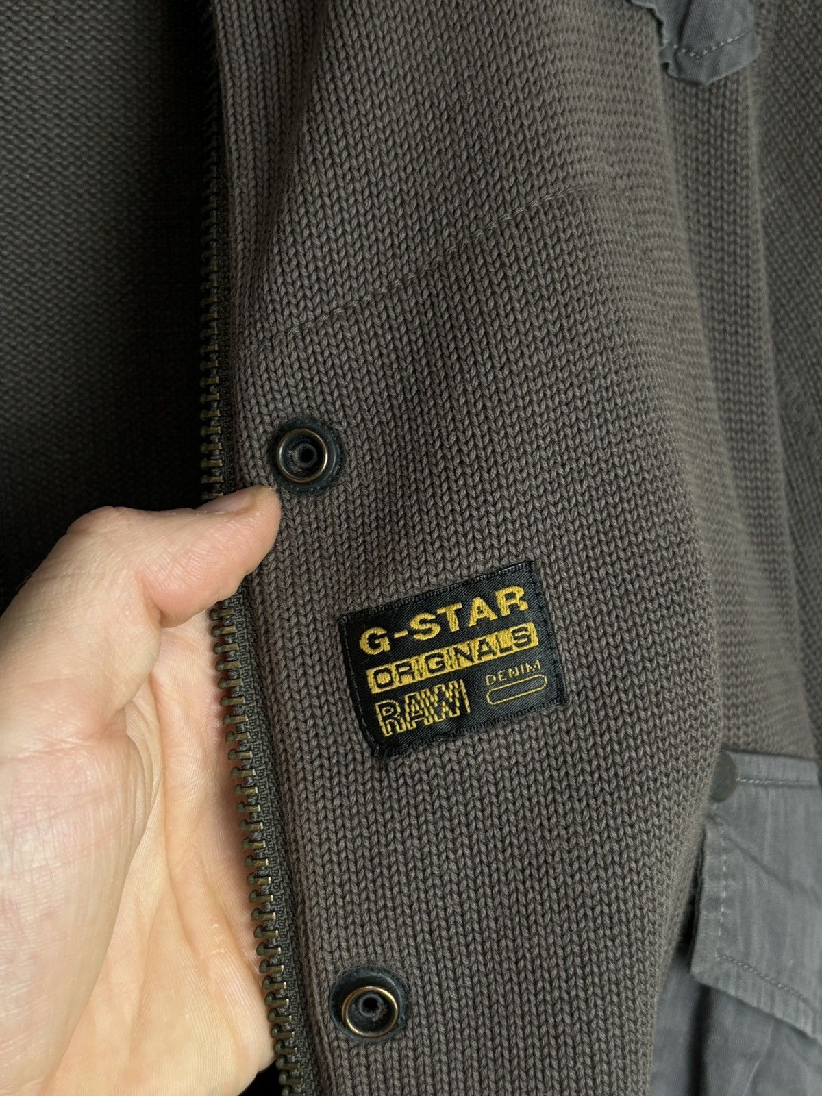 G-Star G-Star Raw Knit Cargo Zip Sweater Sweatshirt Military Army Size US L / EU 52-54 / 3 - 9 Thumbnail