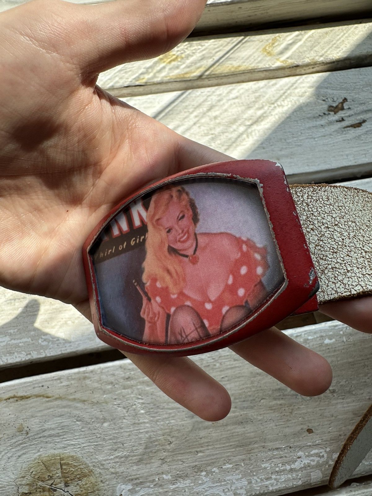 Vintage 18+ Merlin Monroe limited retro Belt Very rare model buckle Size ONE SIZE - 4 Thumbnail