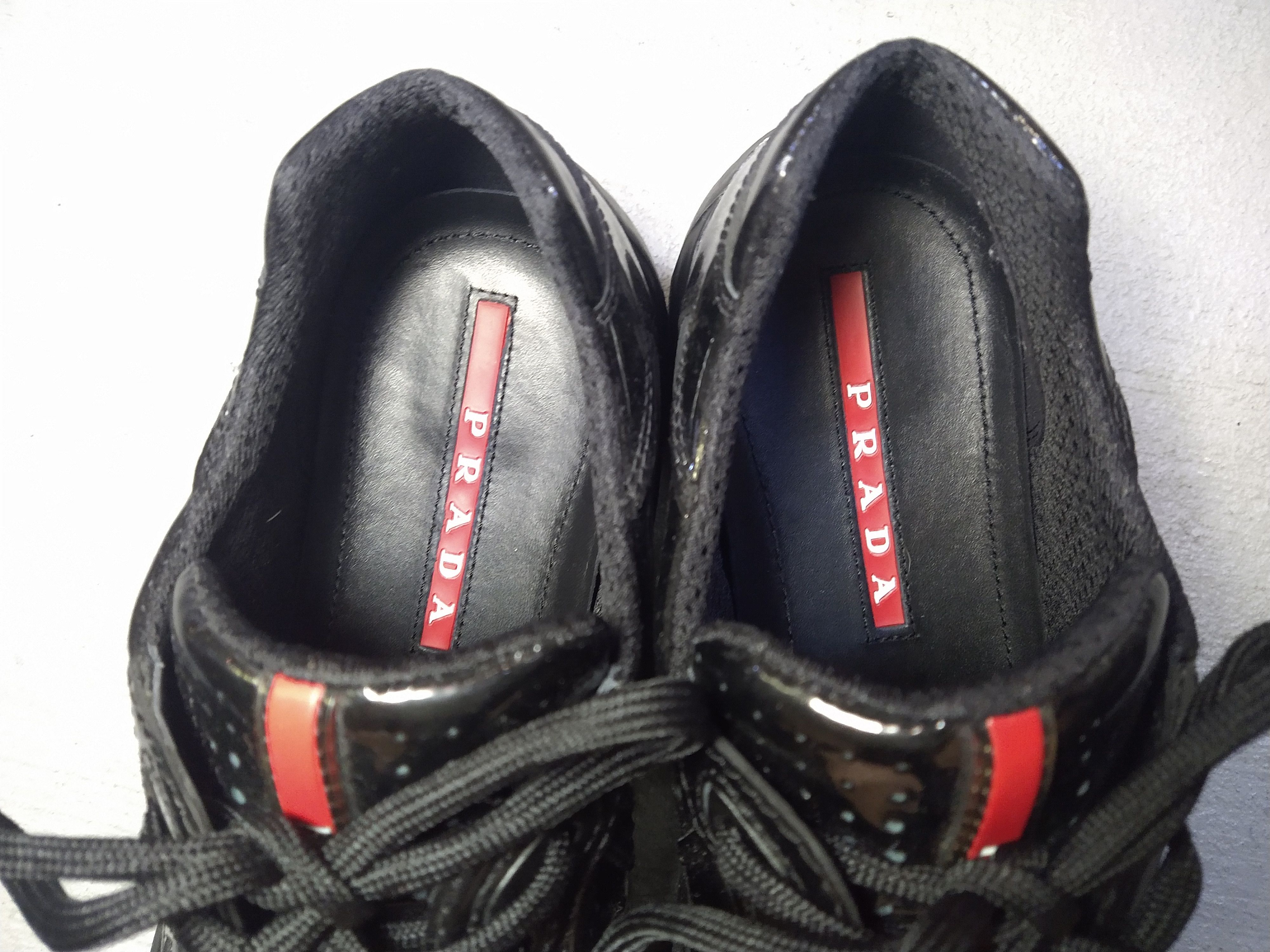 Prada Prada America's Cup Black Patent Leather Size 7.5 Red Low Size US 7.5 / EU 40-41 - 7 Thumbnail