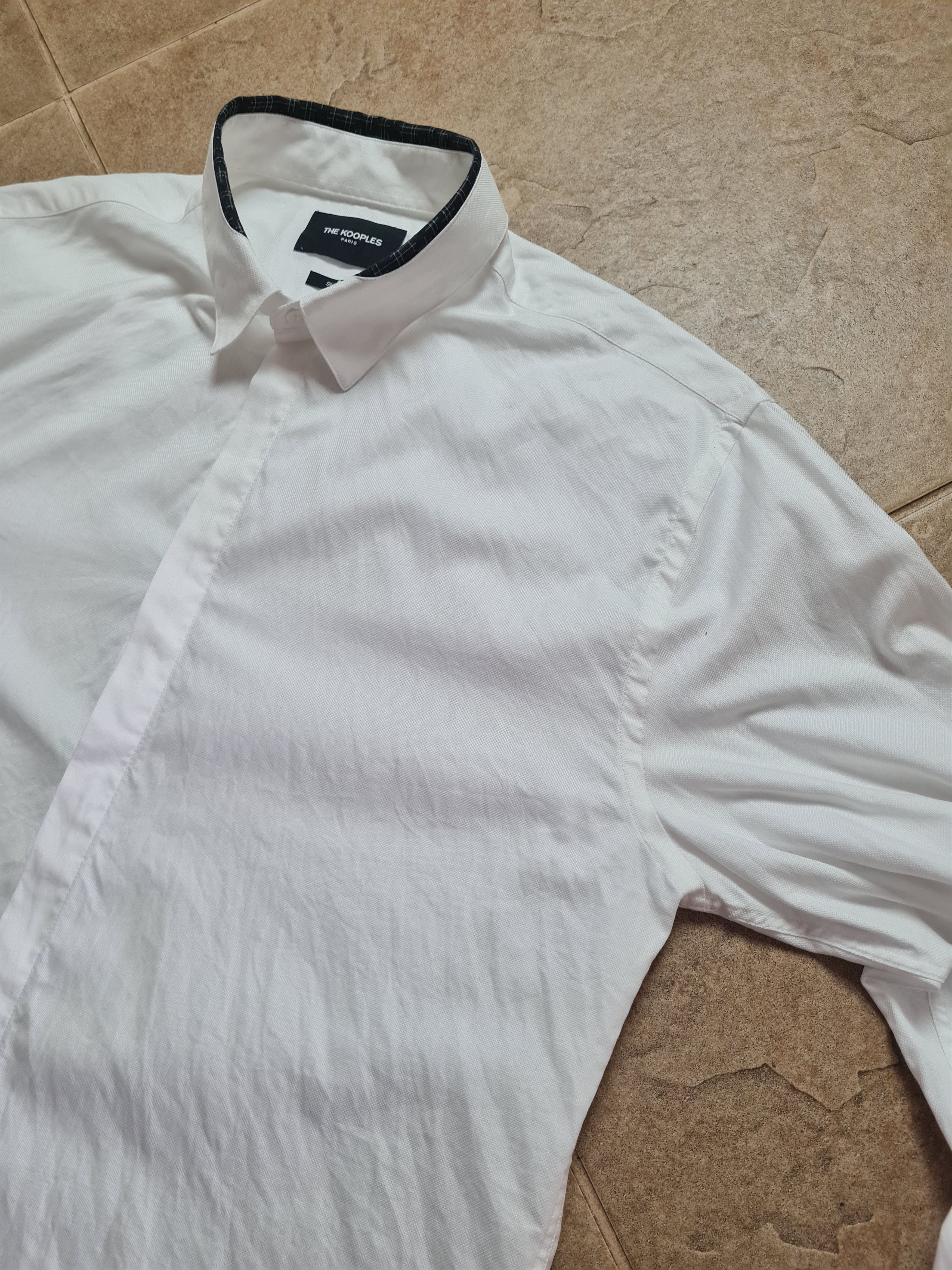 The Kooples Mens White Dress Shirt The Kooples Banded Collar Size L Size US L / EU 52-54 / 3 - 22 Thumbnail