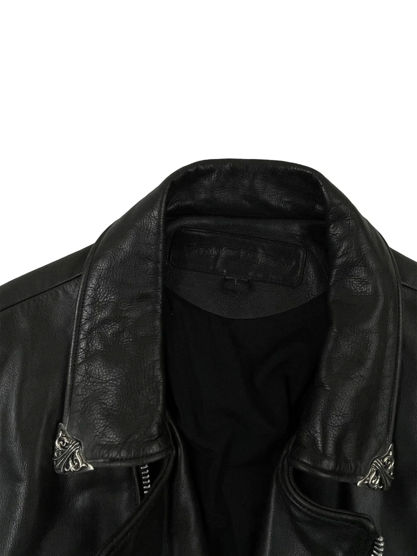 Chrome Hearts 1990's Archive Leather Biker Jacket Size US L / EU 52-54 / 3 - 3 Thumbnail