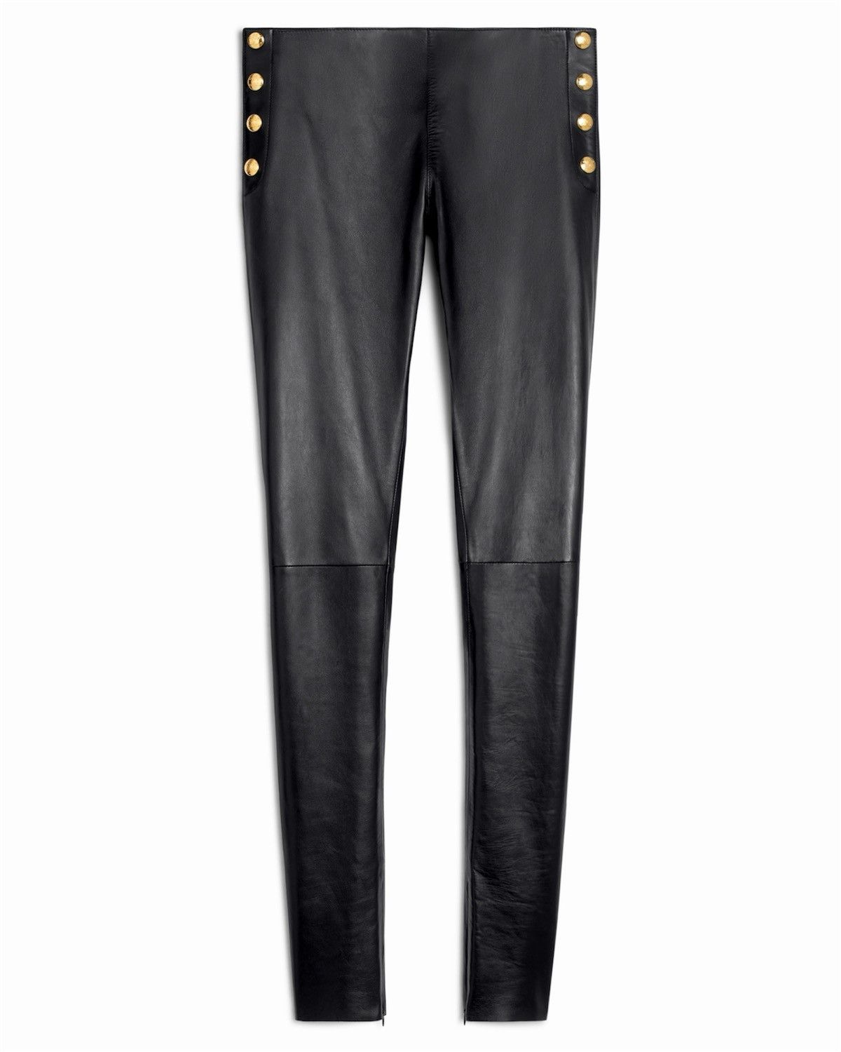 Celine 2G410136W.38NO Skinny Jeans with Side Snap Buttons in Lambsk Size 26" / US 2 / IT 38 - 1 Thumbnail