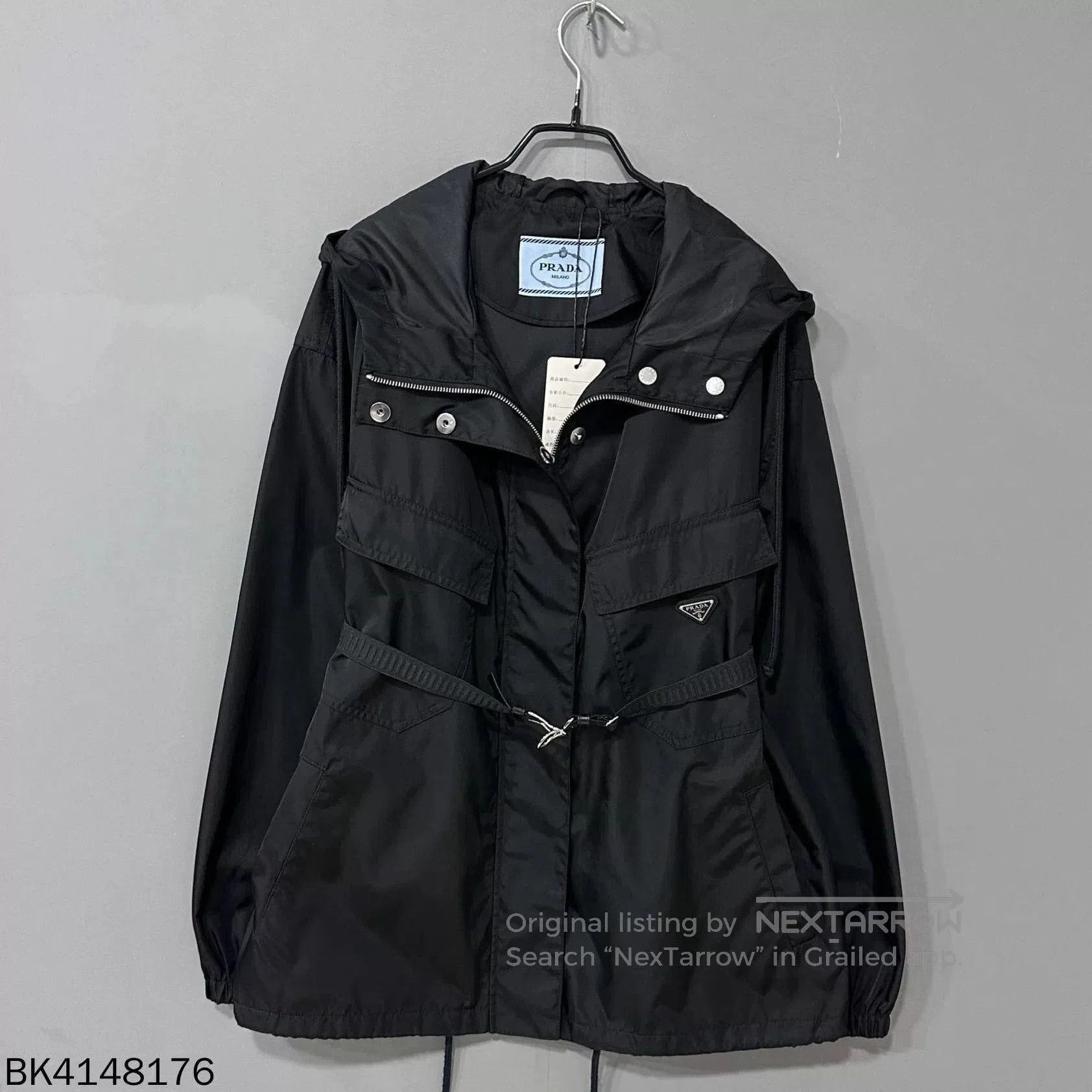 Prada Prada 2025 Triangle Logo Recycled Nylon Belted Jacket. Size US XXS / EU 40 - 1 Thumbnail