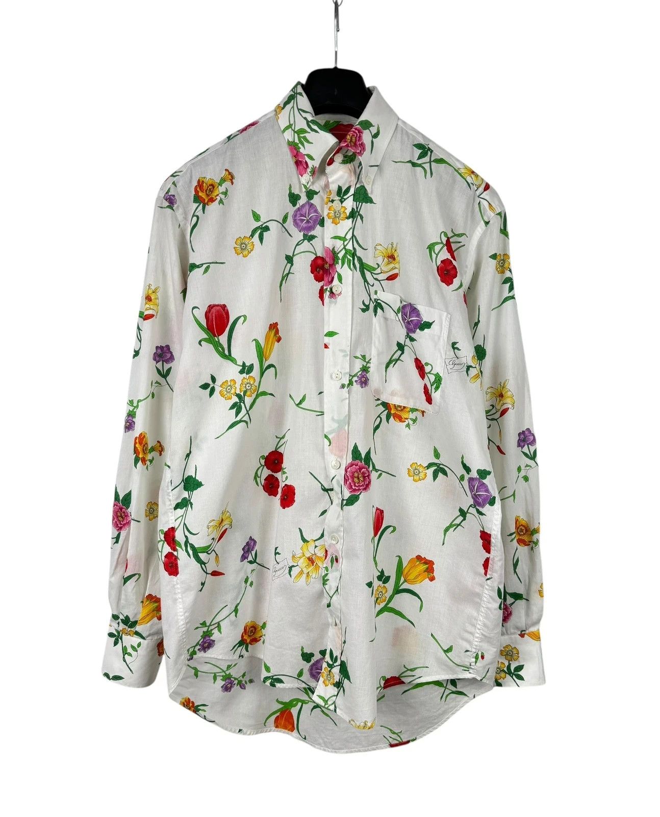 Gucci Gucci Floral Printed Shirt Vintage Cotton size 14 1/2 37 Size L / US 10 / IT 46 - 11 Thumbnail