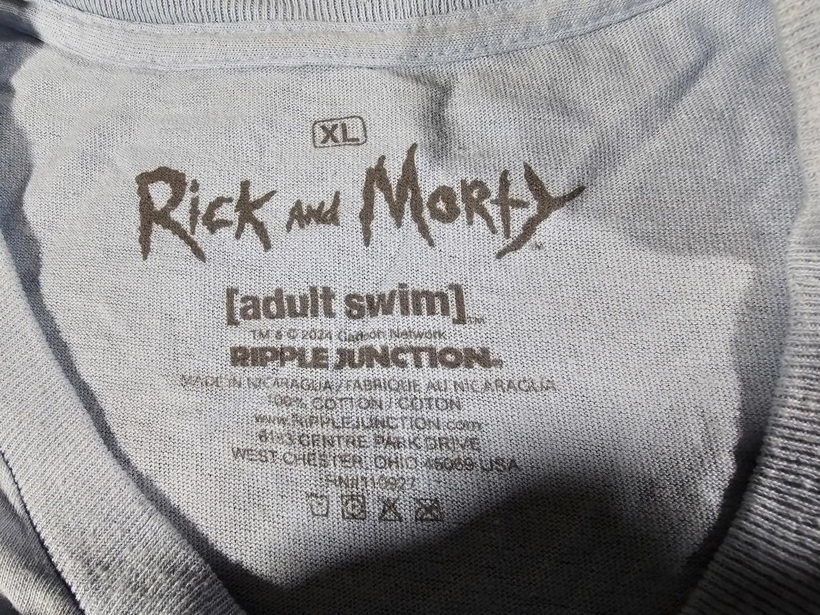 Other Rick and Morty Men's XL T-shirt Ripple Junction Adult Swim Size US XL / EU 56 / 4 - 4 Thumbnail