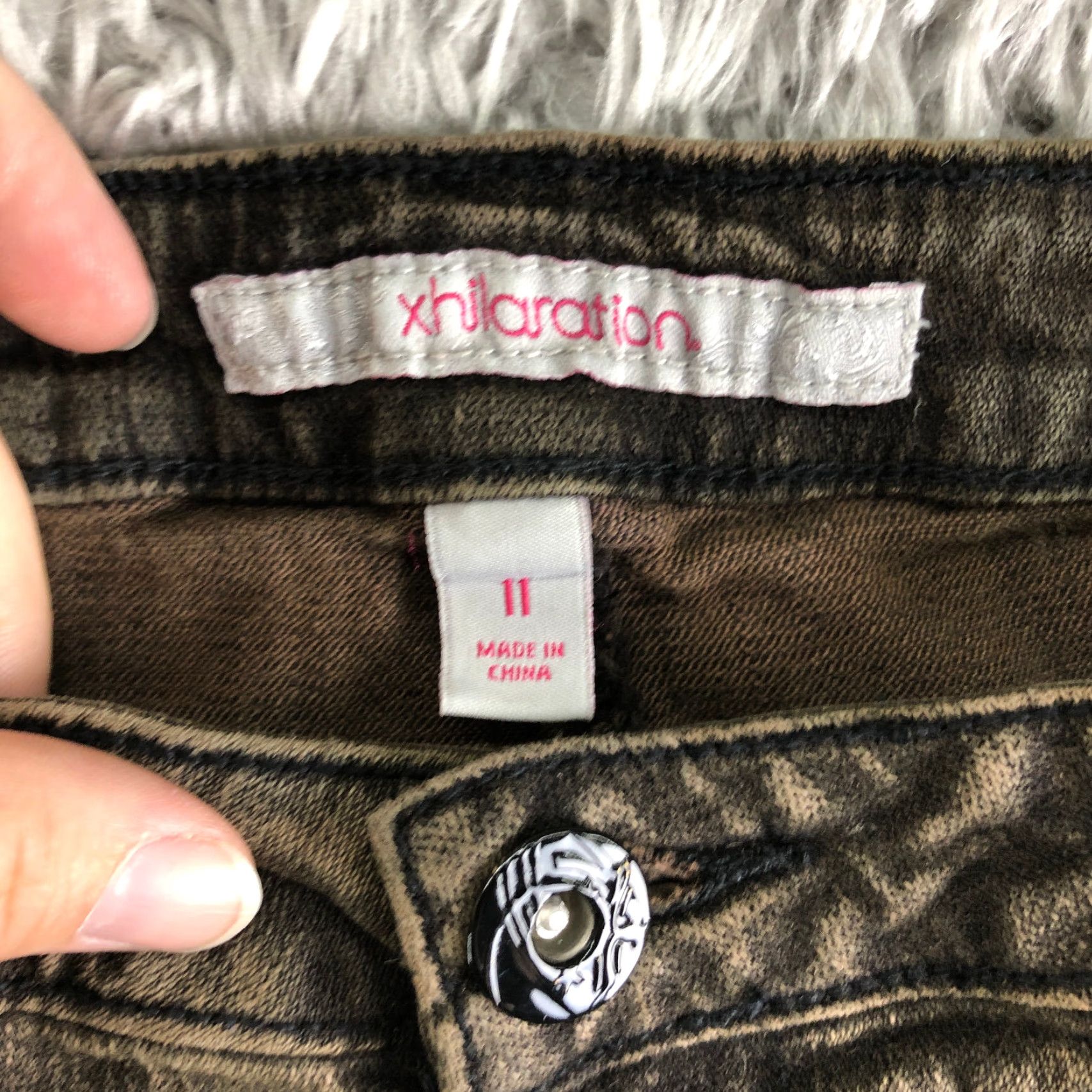 Vintage Xhilaration Jeans Skinny Denim Brown Mid Rise Womens Size 11 Juniors Cotton 30 In Inseam 30 In Zip Size 32" / US 10 / IT 46 - 7 Thumbnail