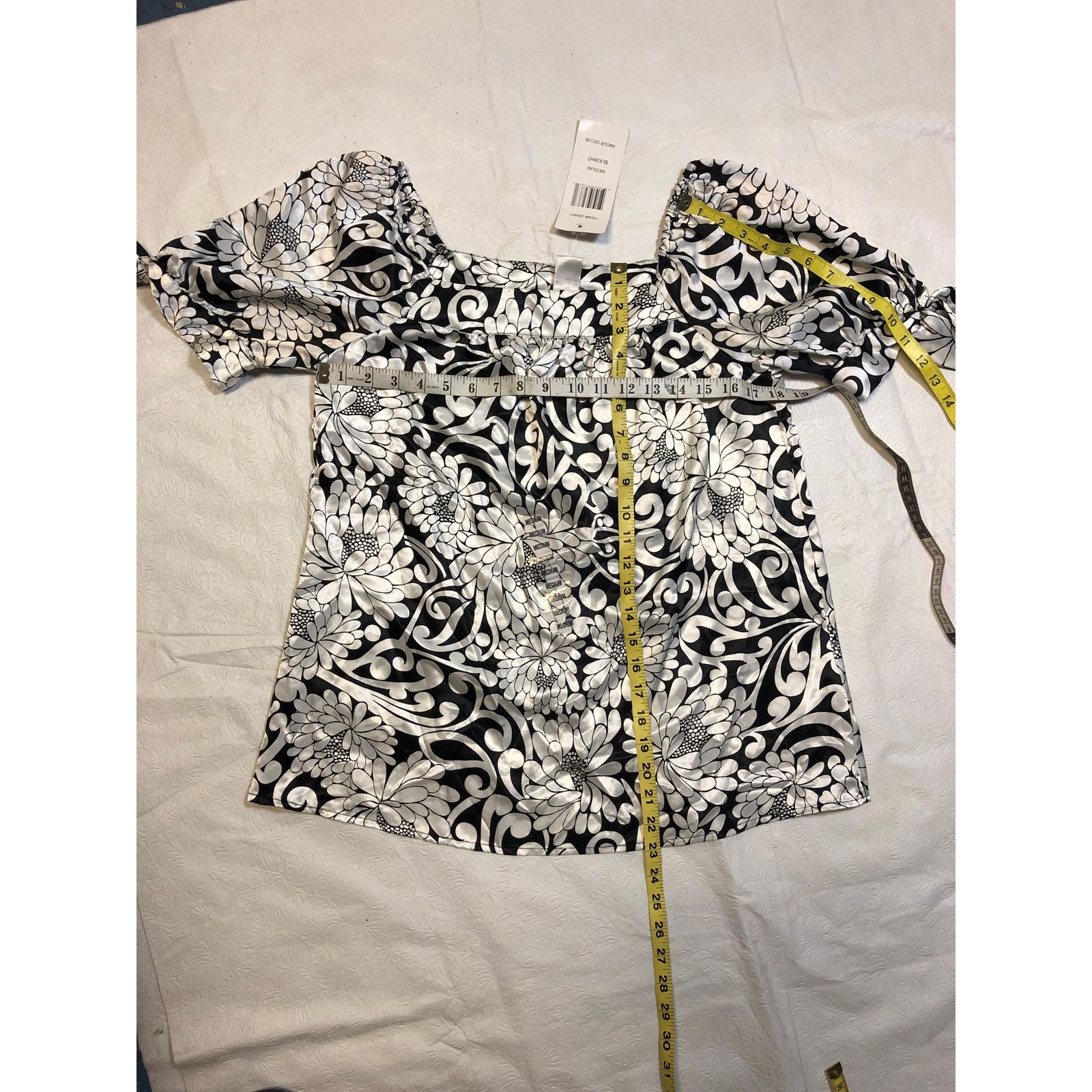 Other Women’s Allison Taylor Amour decor Black and White Blouse Size M / US 6-8 / IT 42-44 - 5 Thumbnail