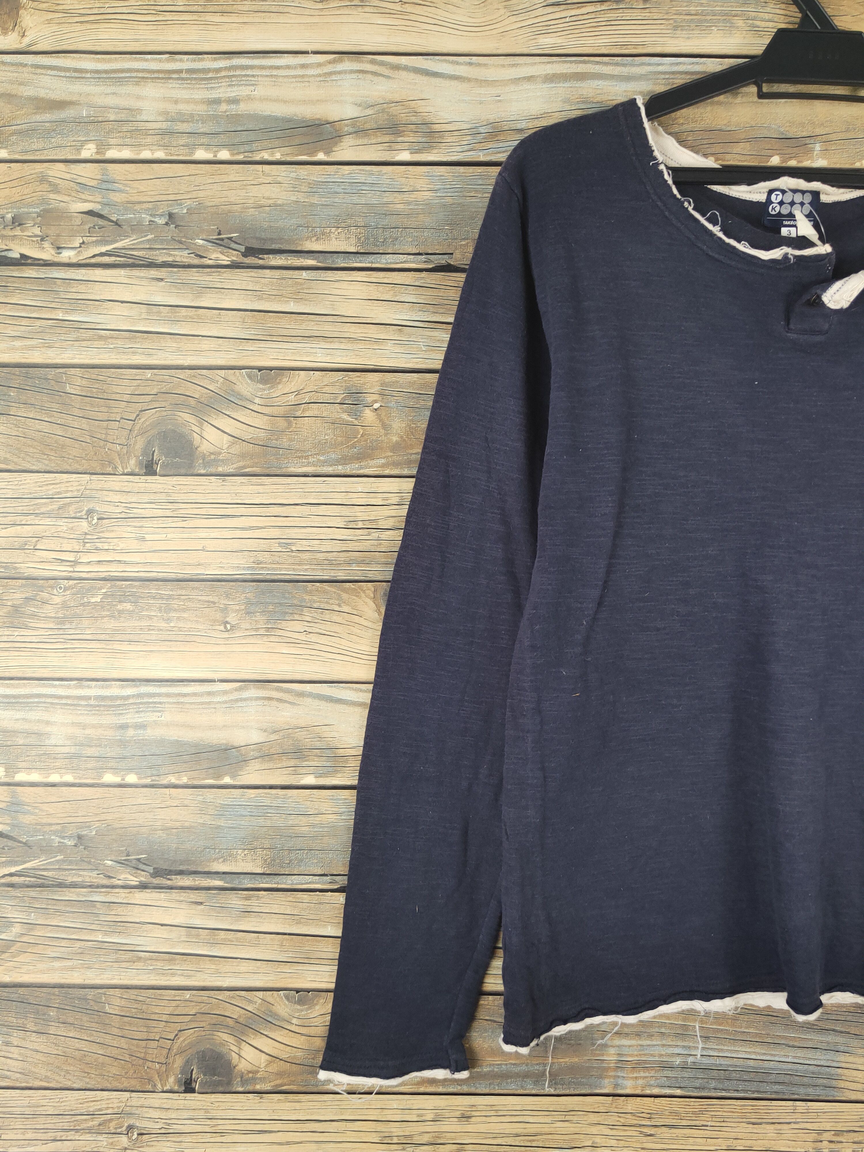 Takeo Kikuchi × Vintage DL Takeo Kikuchi Navy Long Sleeve T-shirt #608 Size US M / EU 48-50 / 2 - 3 Thumbnail