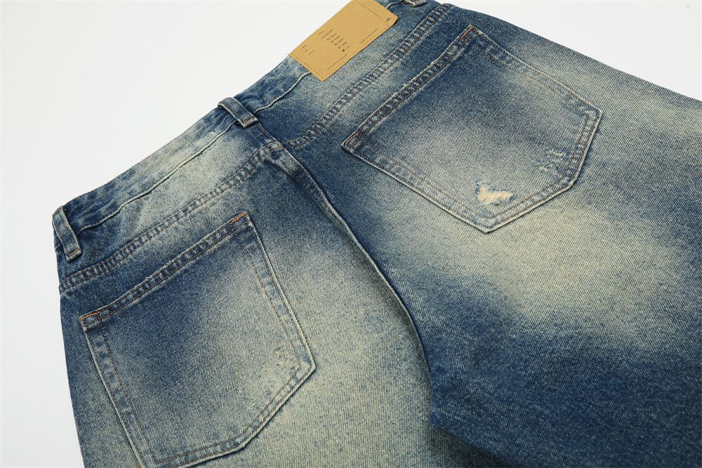 Japanese Brand × Jean Distressed men's high street trend heavy washed ripped jeans Size US 32 / EU 48 - 5 Thumbnail