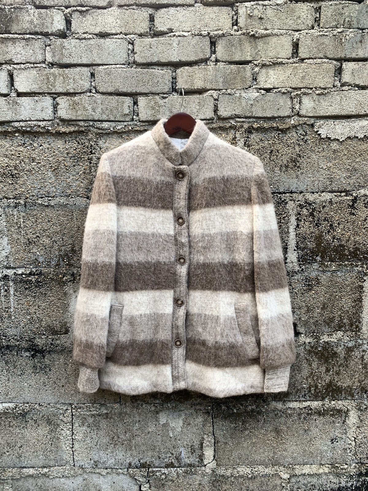 image of Cashmere Wool x Vintage Hilda Ltd Button Up Mohair Jacket in White, Women's (Size Medium)