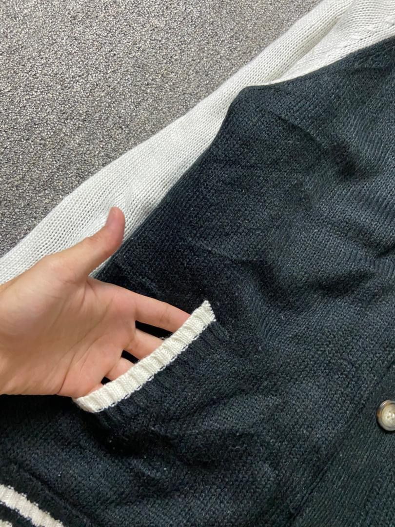 In The Attic In The Attic Homme Knitted Varsity Style Jacket (189) Size US L / EU 52-54 / 3 - 7 Thumbnail