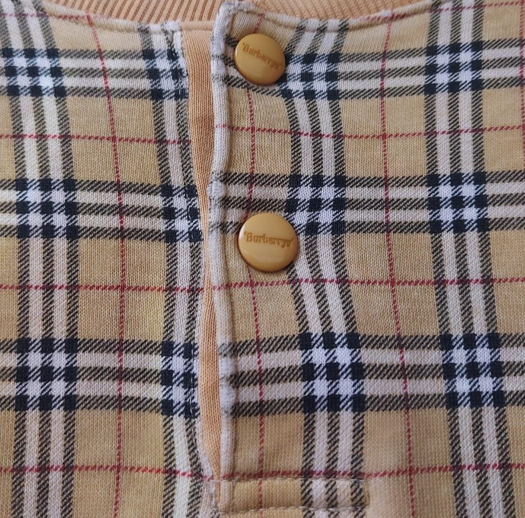Burberry × Burberry Prorsum × Vintage Vtg Burberrys Novacheck Half Button Sweatshirt Size US M / EU 48-50 / 2 - 5 Thumbnail
