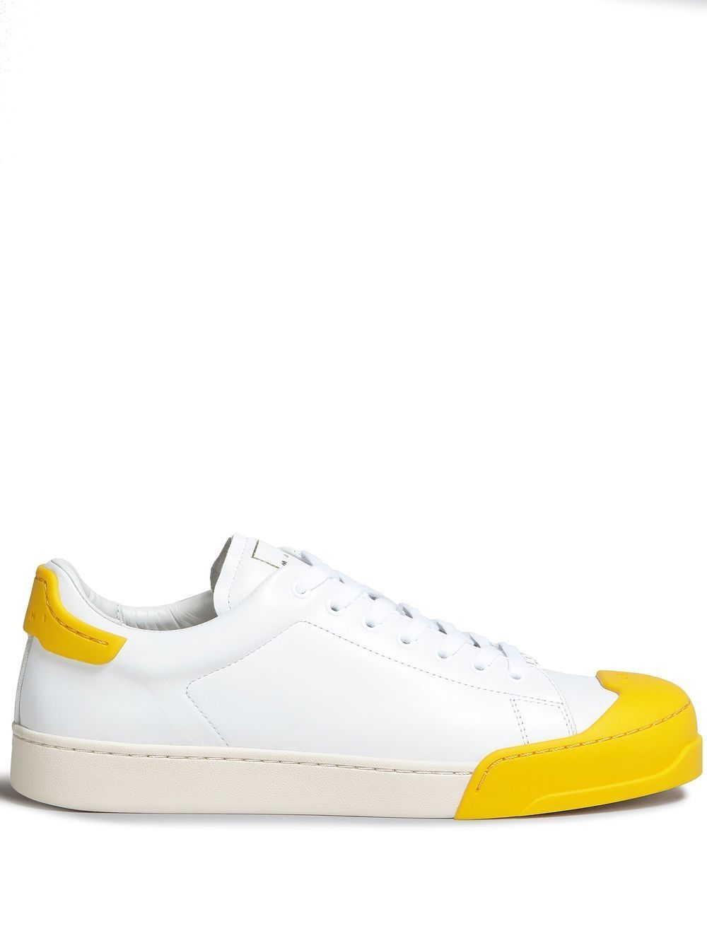 o1w1db10125 Contrasting Toe Cap Low-Top Sneakers in White