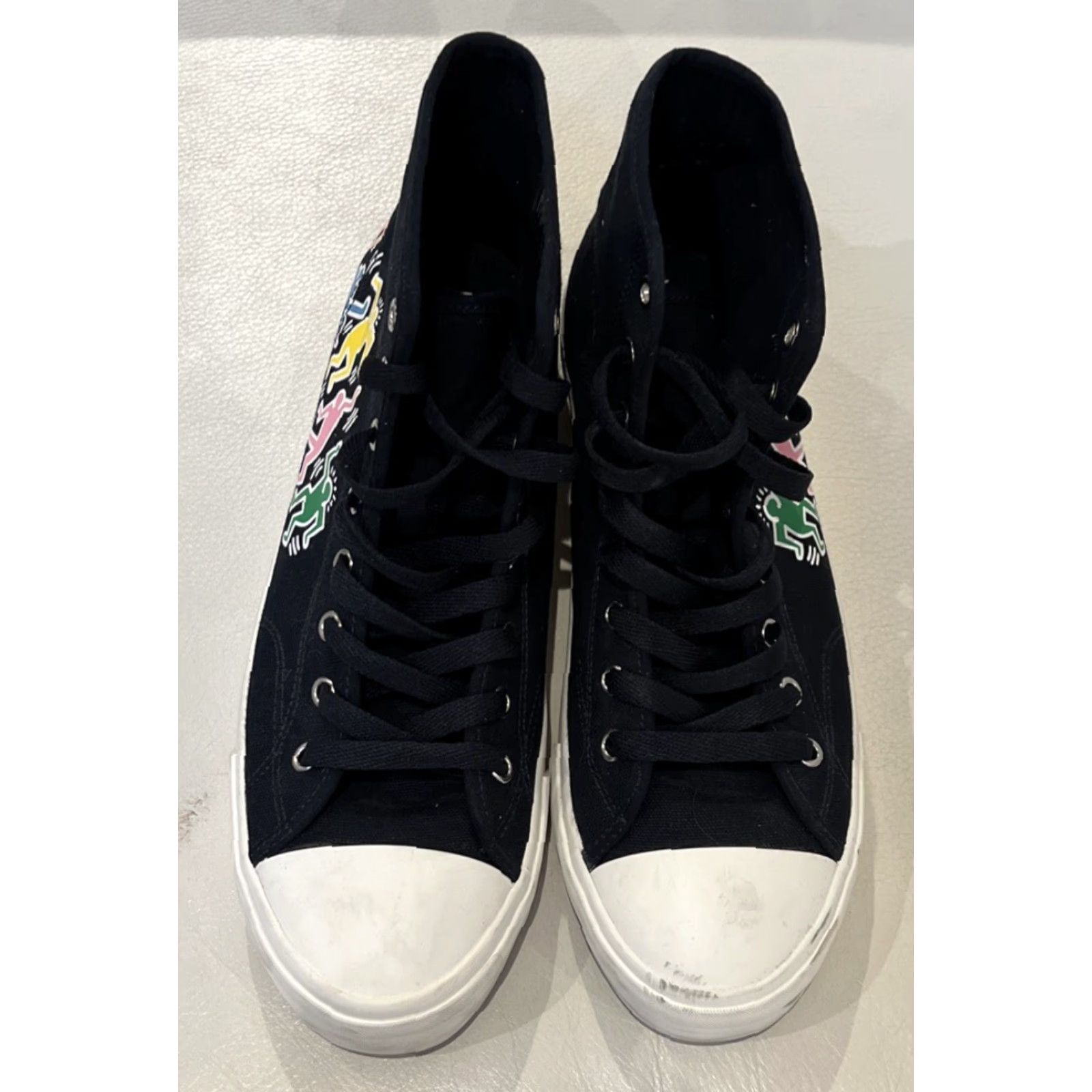 H&M VINTAGE Keith Haring by H&M Shoes Mens US 10 EU 43 Navy Hi Top Sneakers Lace Up Limited Size US M / EU 48-50 / 2 - 6 Thumbnail