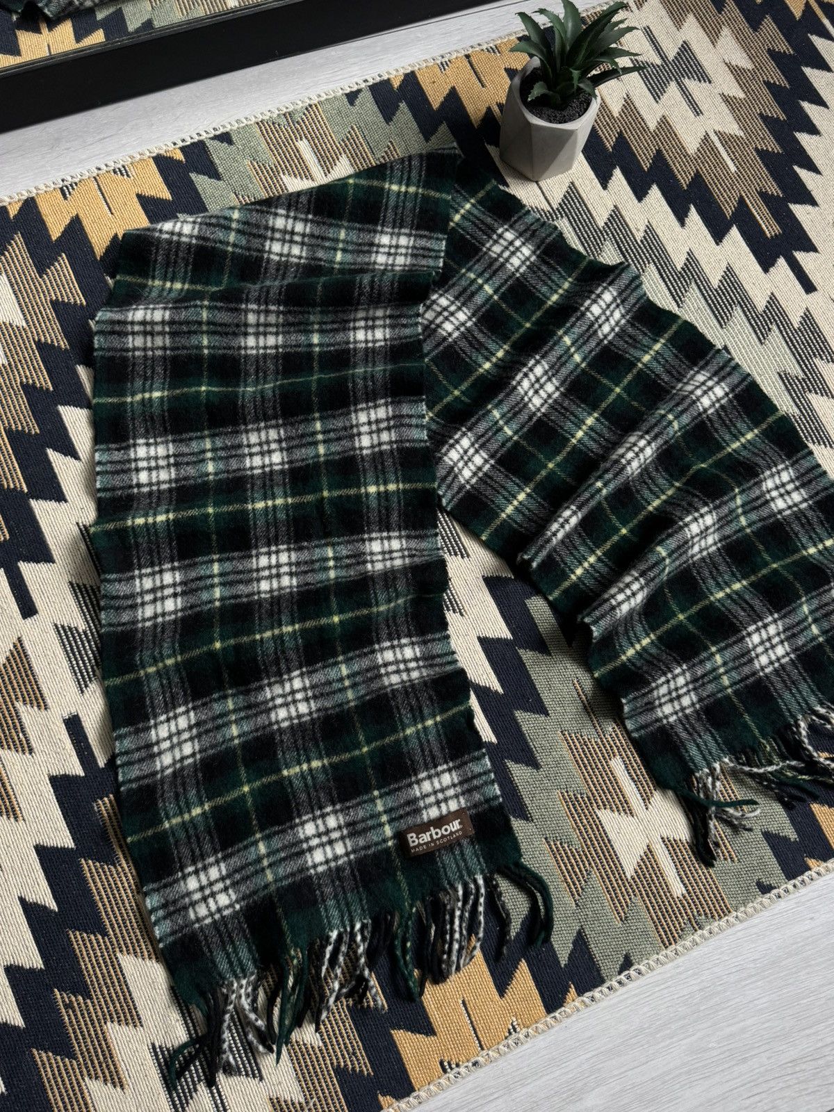 Barbour Vintage Barbour Wool Scarf Size ONE SIZE - 2 Thumbnail