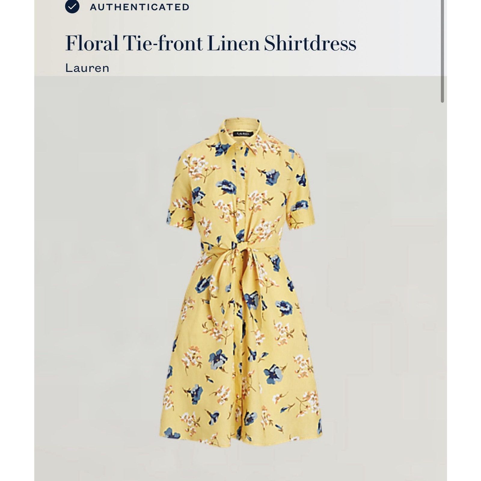 Polo Ralph Lauren NWT Polo Ralph Lauren Floral Woman Dress Yellow Short Sleeve Size S / US 4 / IT 40 - 7 Thumbnail