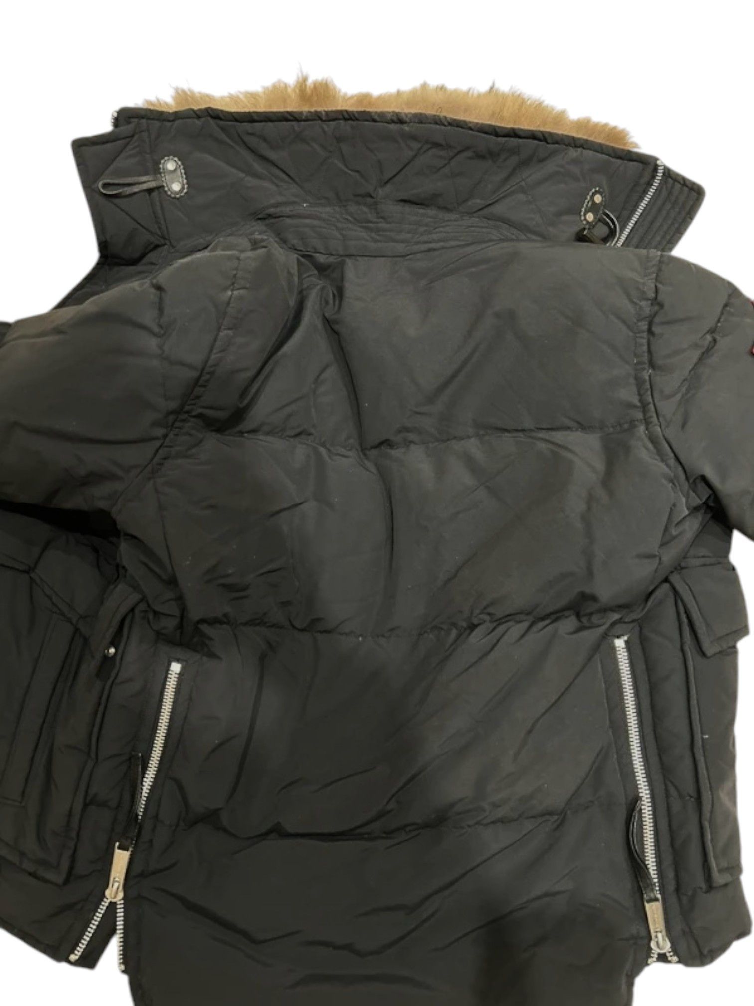 Dsquared2 Dsquared² Black Puffer Parka with Fur Trim and Moose Patch Size US M / EU 48-50 / 2 - 7 Thumbnail