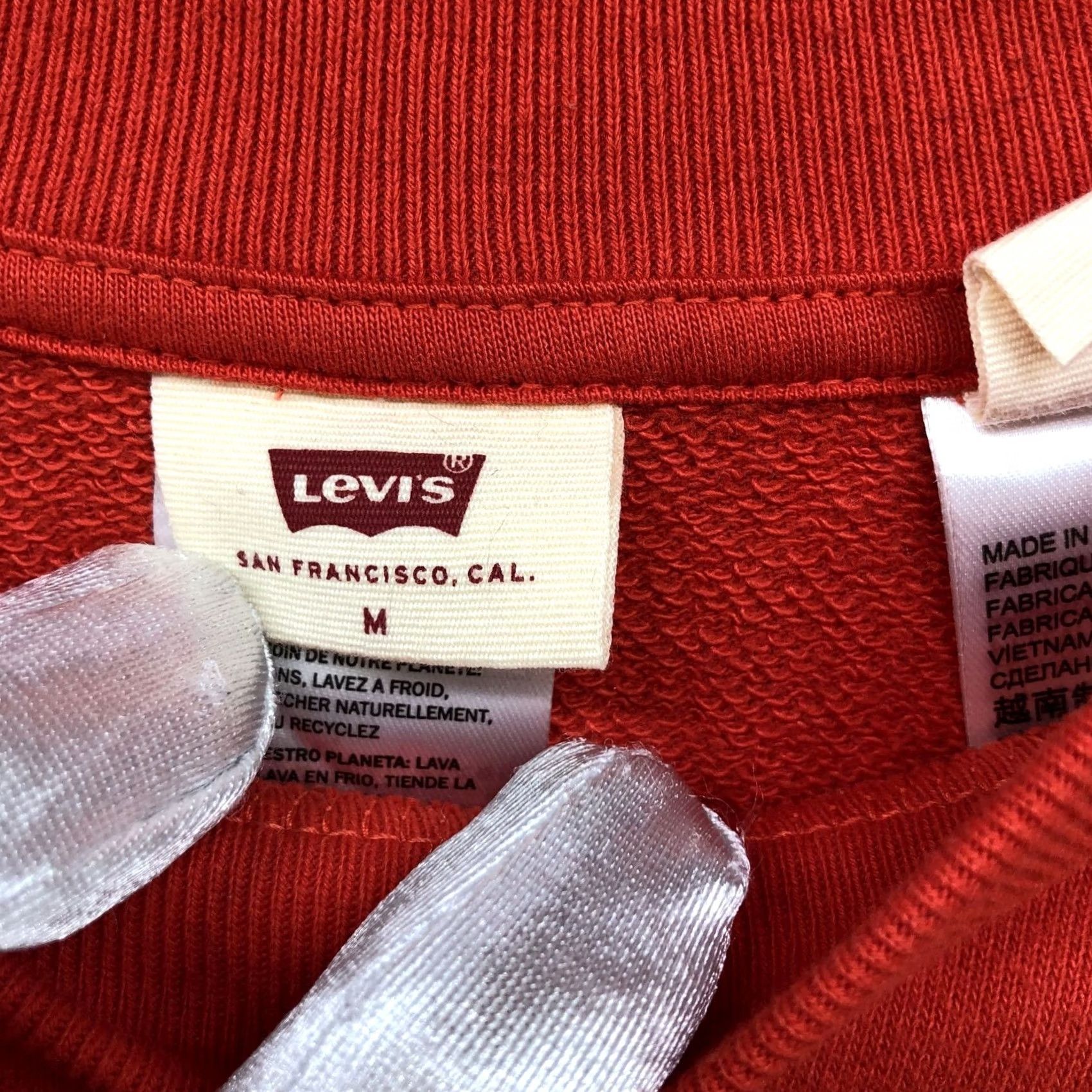 Levi's Levi's Sweatshirt Womens M Orange Crewneck Relaxed Cropped Pullover Size M / US 6-8 / IT 42-44 - 5 Thumbnail